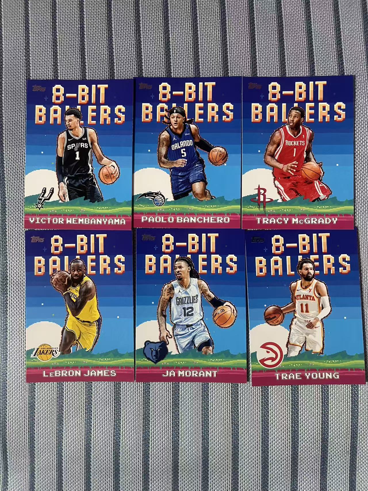 2025 Topps flagship Victor Wembanyama 维克托 文班亚马 班切罗 詹姆斯 麦迪 莫兰特 特雷杨 像素 8-Bit Ballers 特卡 卡品如图