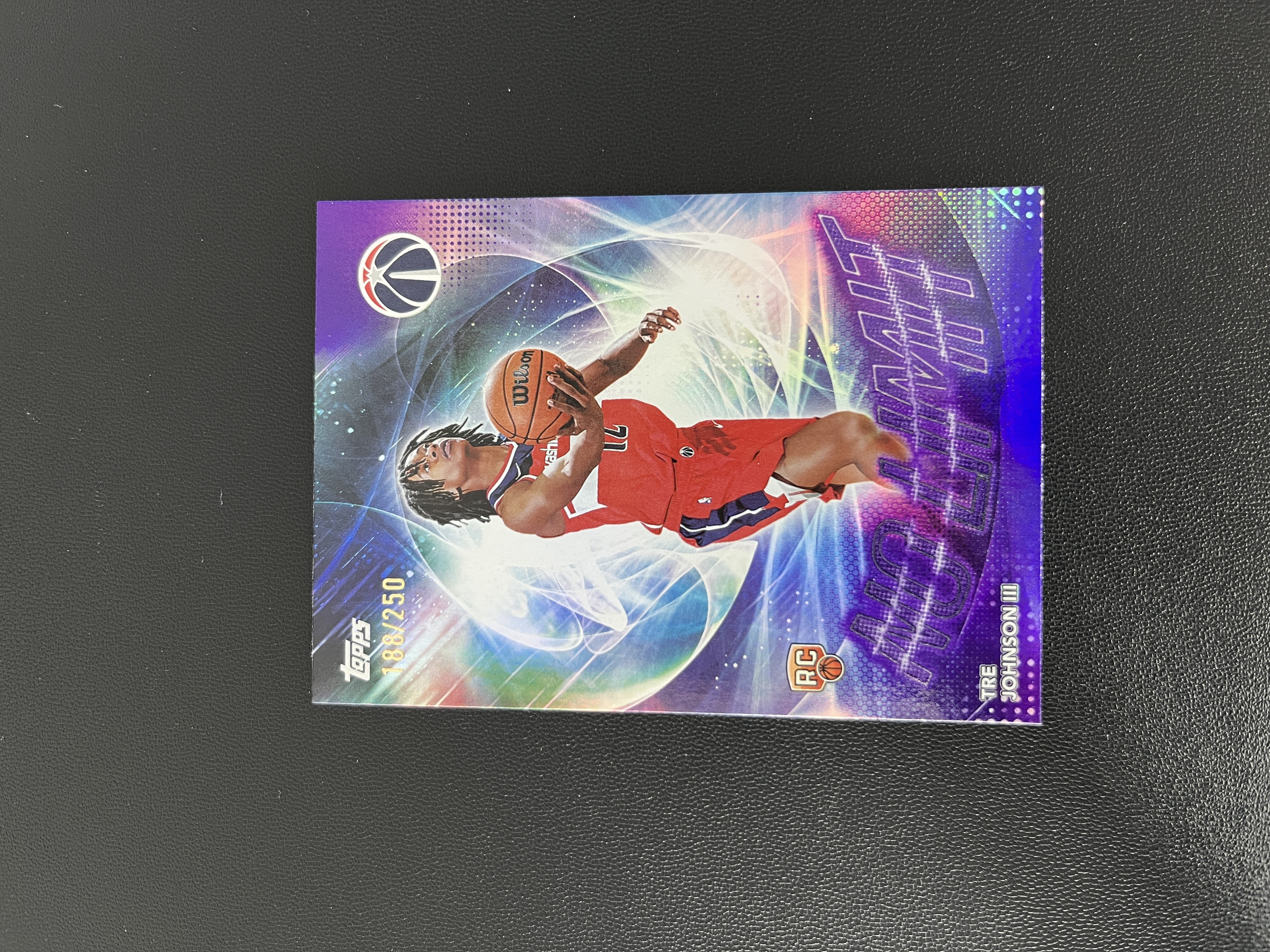 2025-26 Topps Flagship Tre Johnson RC 【禄卡拍卖】特雷 约翰逊 新秀 No Limit特卡 紫折 250编 奇才 11.2-BHA-Z05