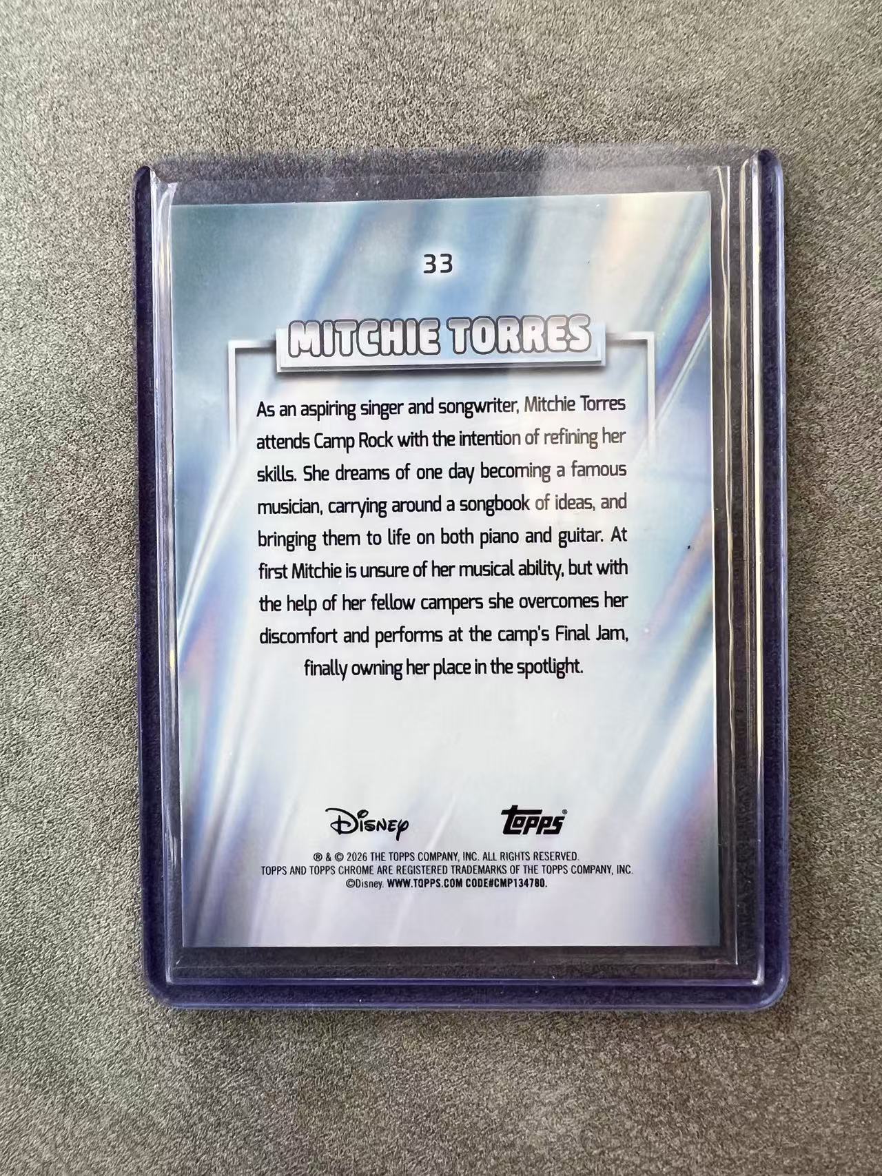 8142【330球星卡实体店代卖】2026 Topps Chrome TC Disney 迪斯尼 皮克斯经典 Mitchie Torres 米奇托雷斯 粉碎点折 196/250编 (UK23)