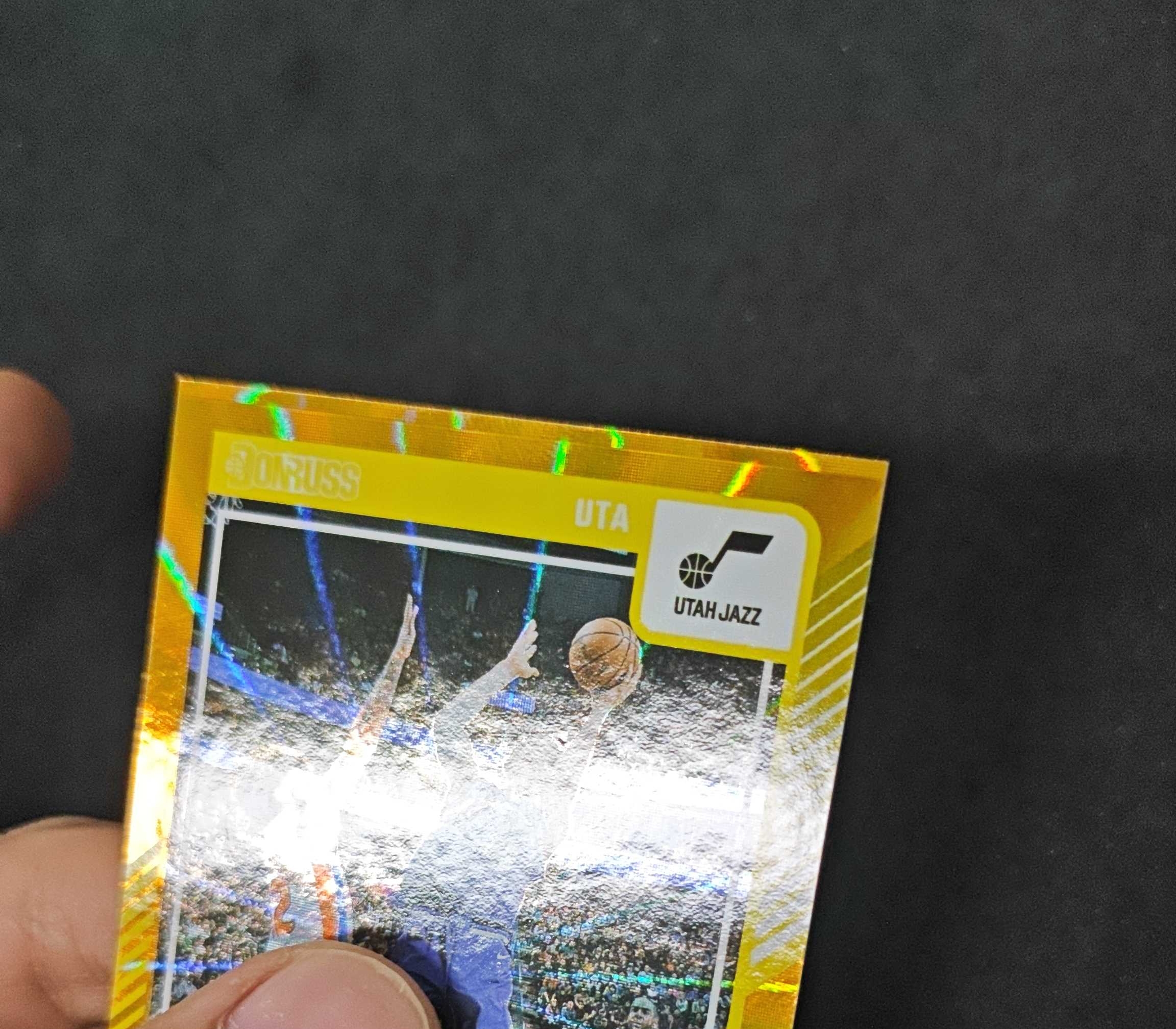 2024-25 Panini Donruss Lauri Markkanen 【SC拍卖】杜蕾斯 爵士 马尔卡宁 1/10编 金佛光 瑕疵如图 收藏必备(ing哥)