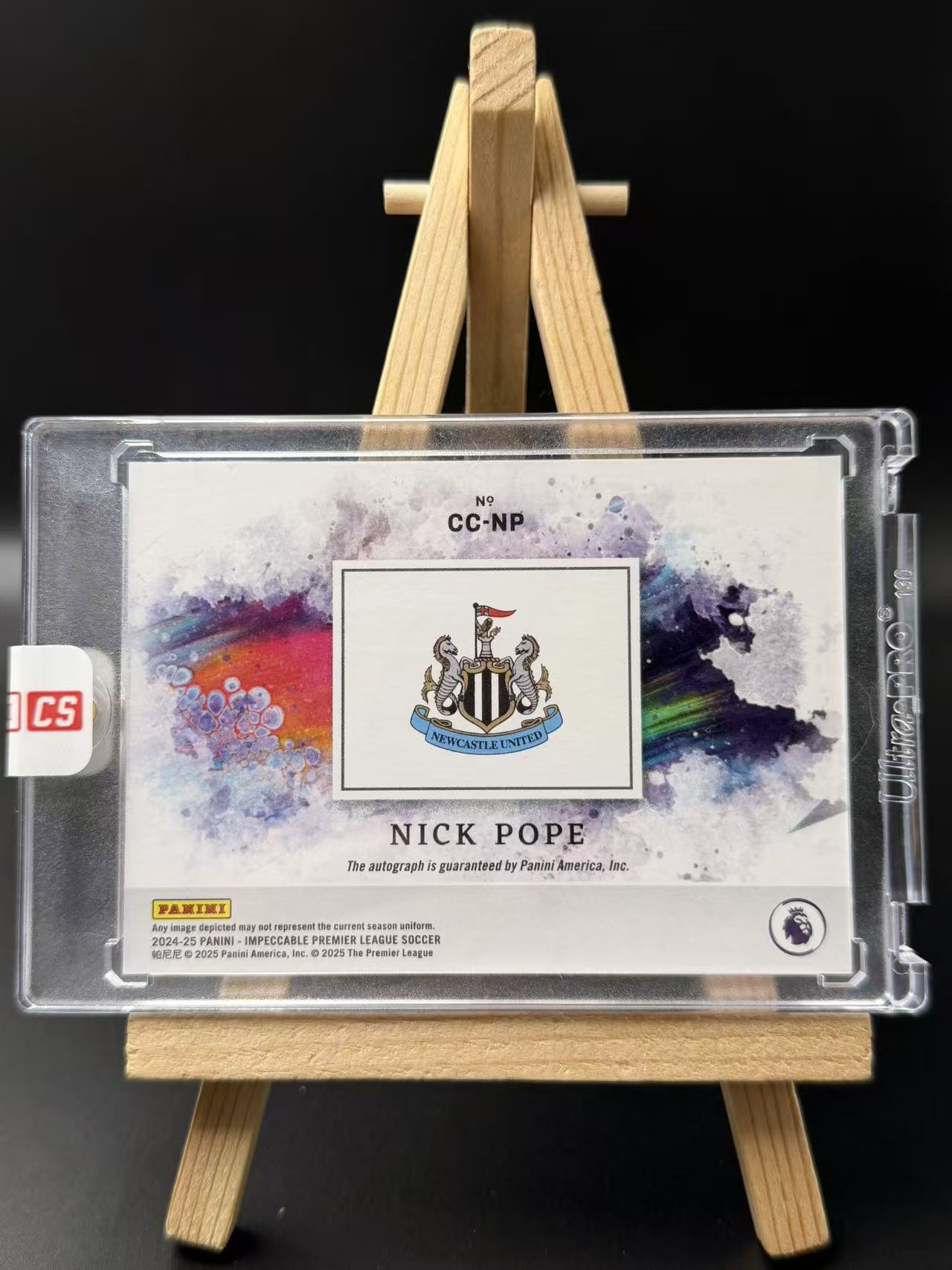 2024-25 Panini Impeccable Nick Pope 【YT拍卖】尼克 波普 纽卡斯尔联 英超 小真金 油画签 签字 卡签 原封砖 金平行 1/10首编~闪电