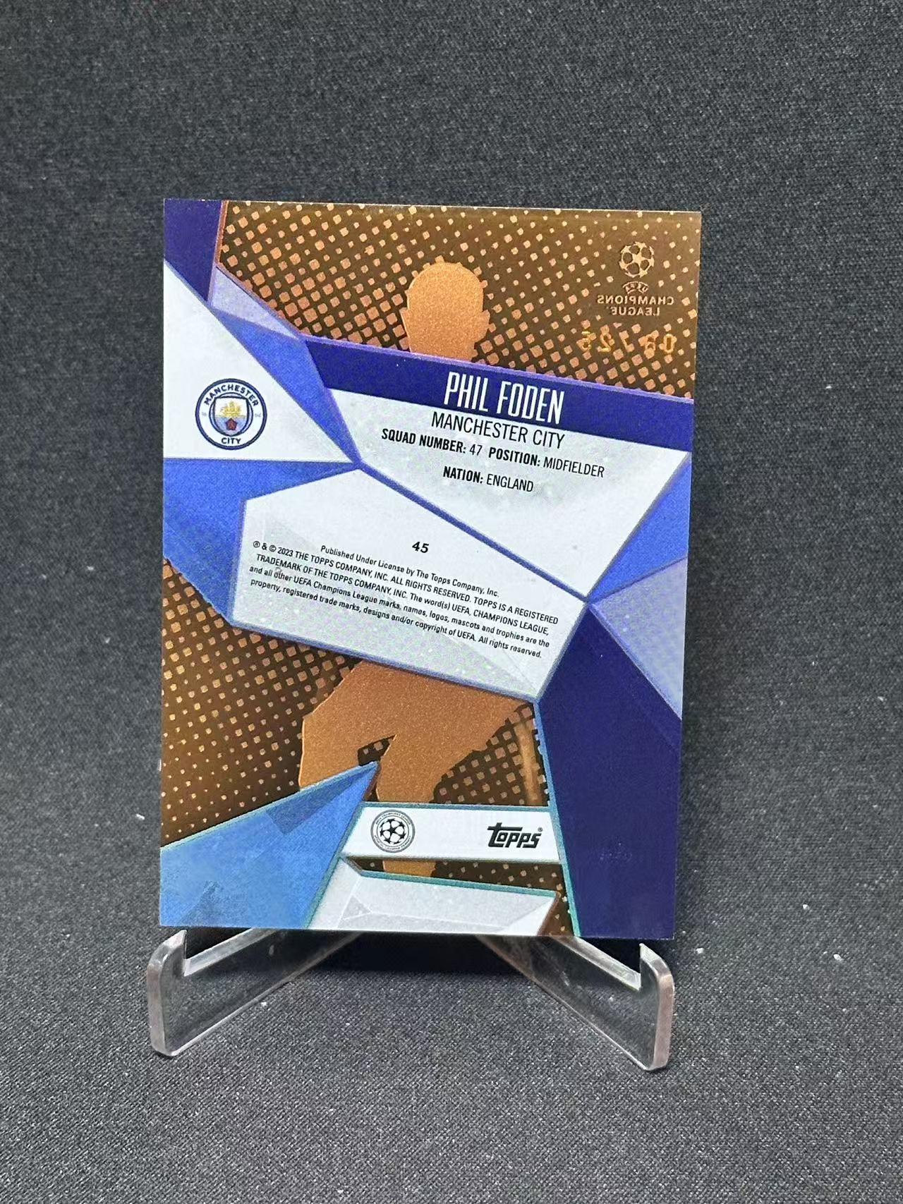 2023 Topps UEFA Champions League Phil Foden 【哆哆卡社】菲尔·福登 25编 欧冠 曼城 中场核心 卡品如图