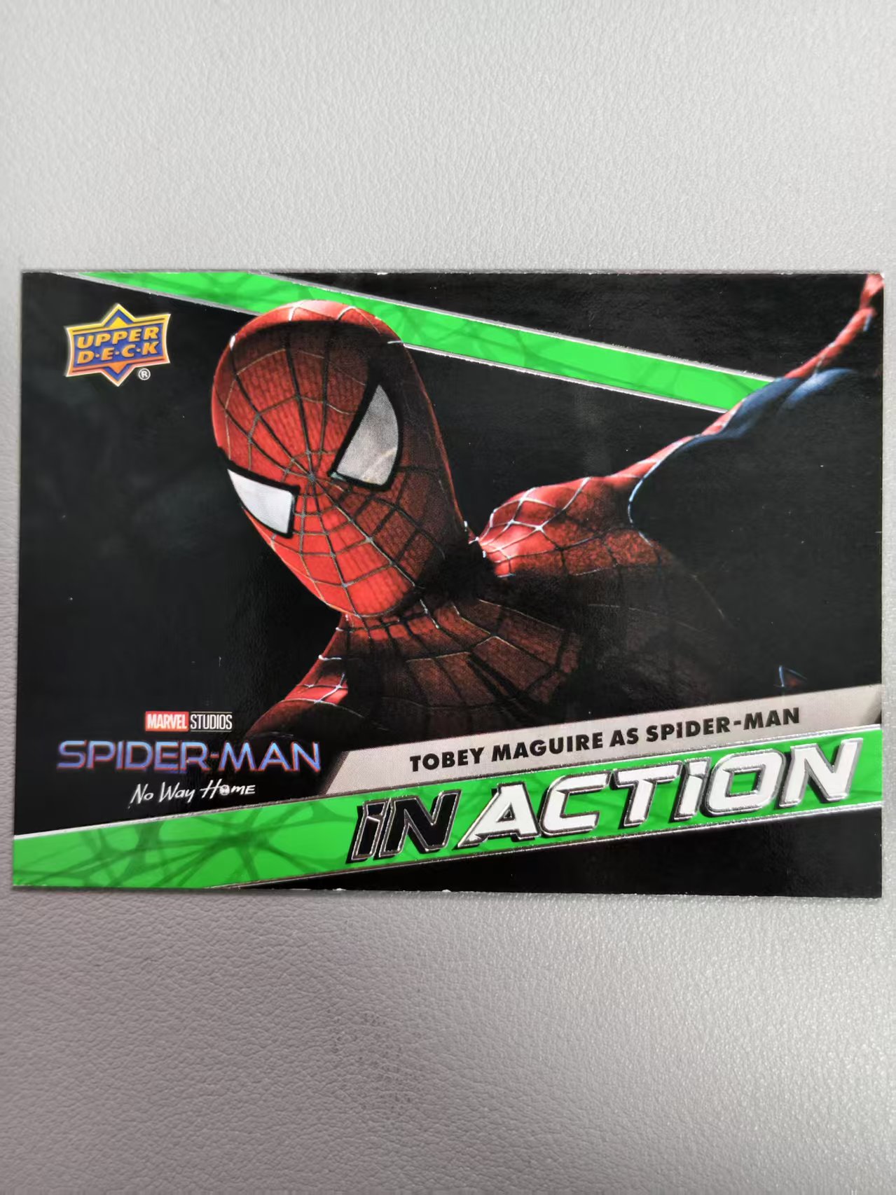 【阿泽代卖】2023 Upper Deck UD Marvel Spider-Man No Way Home 漫威 蜘蛛侠 英雄无归 In Action 绿平行 特卡 收藏必备 划痕如图 介意勿拍