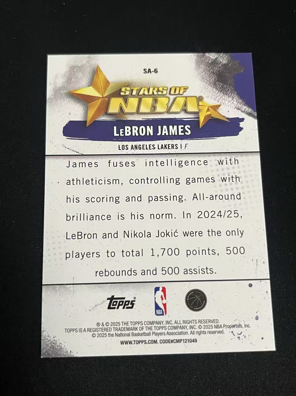 2025 Topps Chrome LeBron James 特卡 NBA巨星 勒布朗 詹姆斯