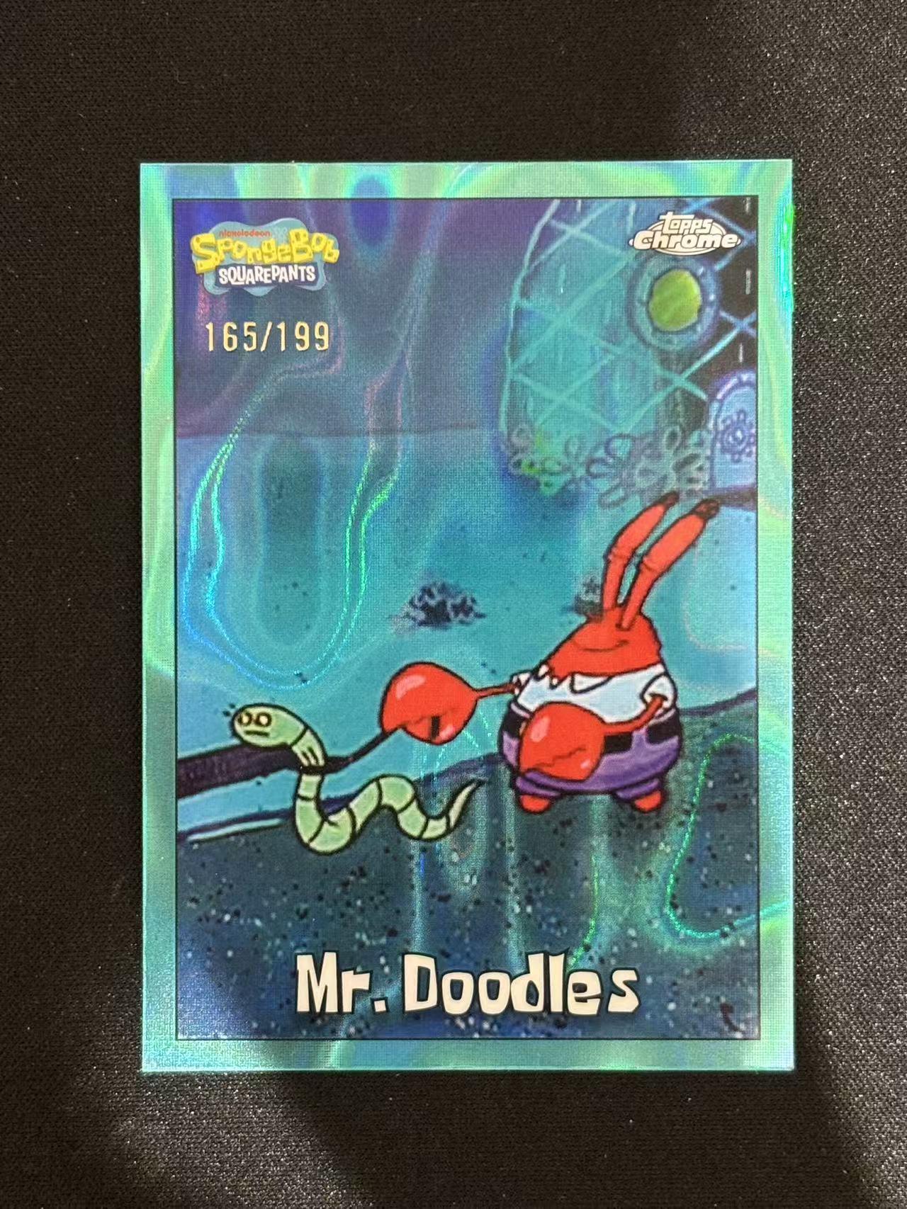 2025 Topps SpongeBob SquarePants Mr. Doodles Chrome 海绵宝宝25周年 涂鸦先生 海洋折 /199编 - 斑马