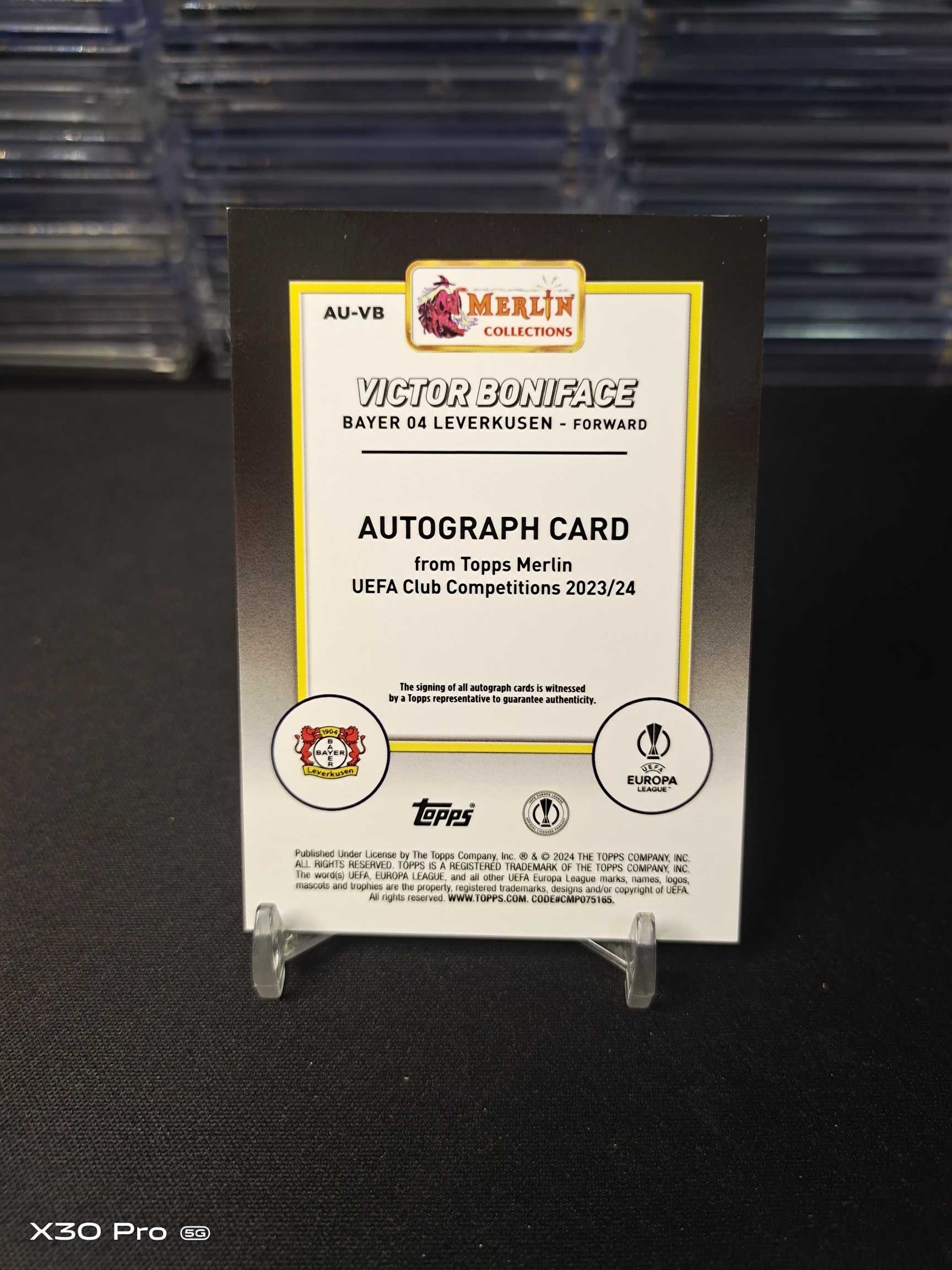 【小加速拍】博尼法斯 限量签字 折射 Sign Topps 欧联 勒沃库森 Victor Boniface