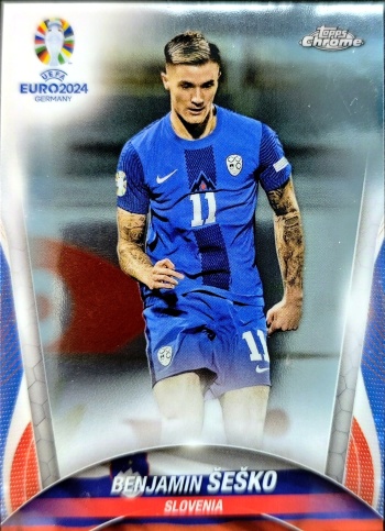 【K代拍】2024 Topps Chrome benjamin sesko 本杰明 塞斯科 斯洛文尼亚 TC欧洲杯元年系列