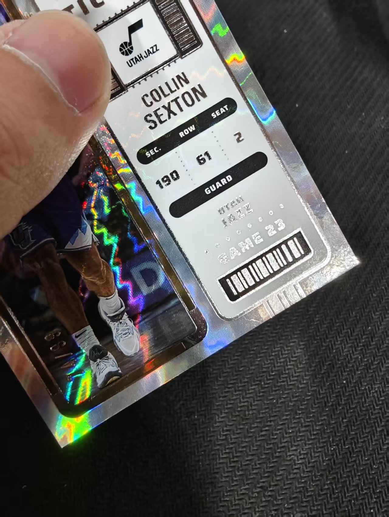 【汽水拍卖】2022-23 Panini Contenders Collin Sexton 爵士 科林 塞克斯顿 球票 镭射折 99编 微瑕如图