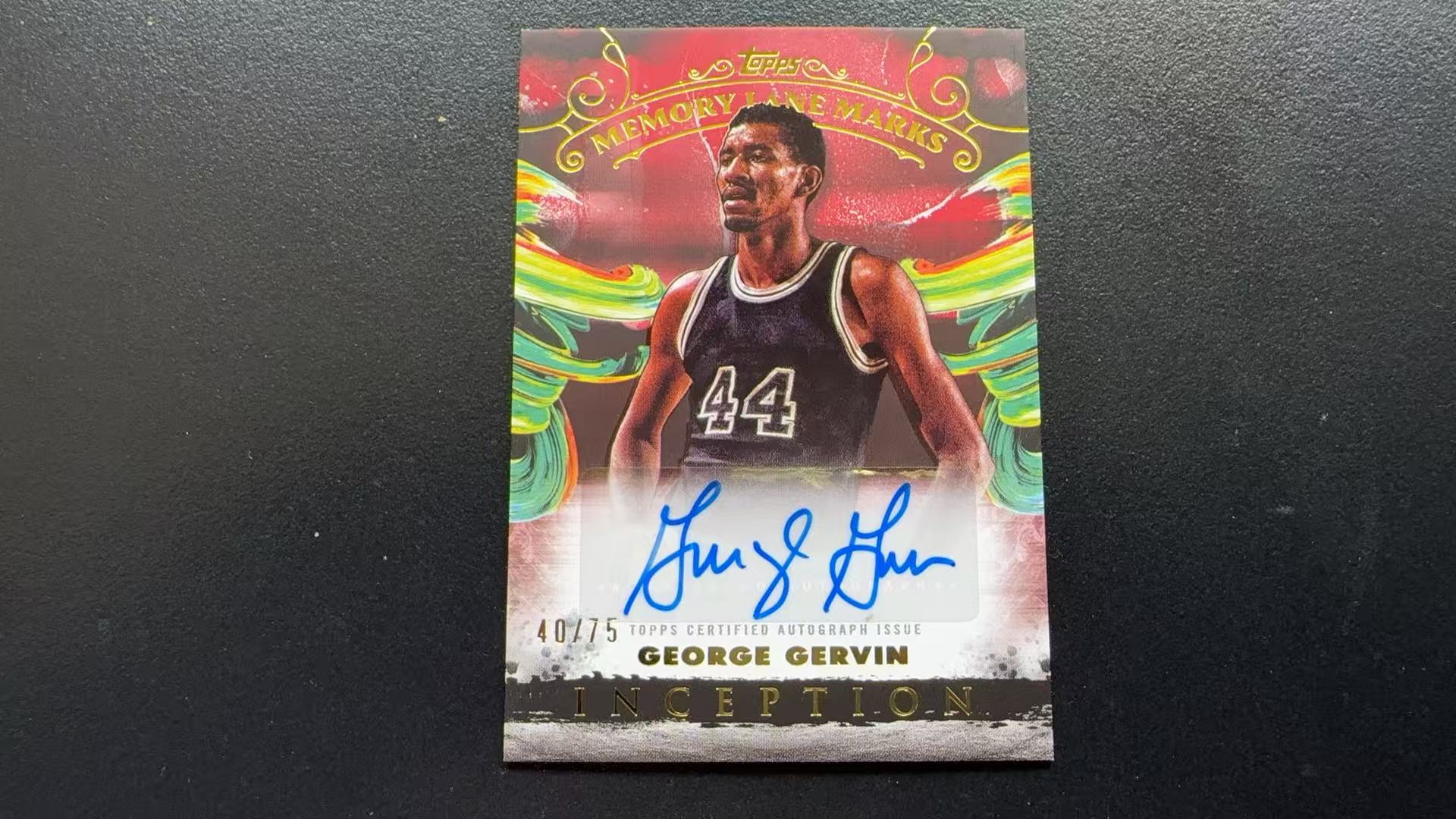 【Pw代卖】2024-25Topps Inception盗梦 George Gervin 乔治 格文 冰人 传奇名宿 签字 75编 卡品如图 收藏必备 萝卜哥