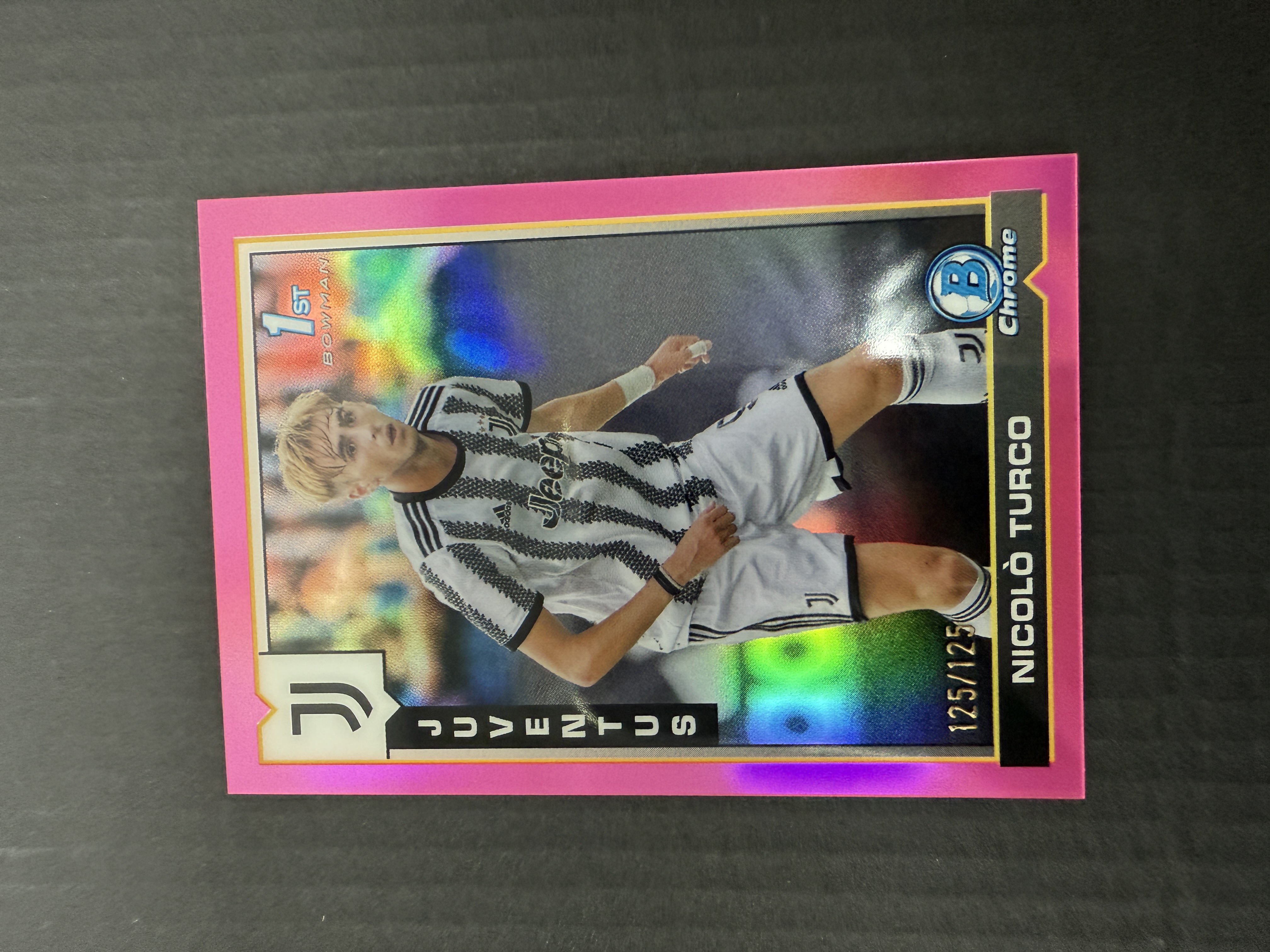 【GOAT山羊拍卖】D哥 2023-24赛季 topps chrome尤文图斯队盒系列 特科turco 新秀bowman粉折 /125 尤文图斯 品相如图