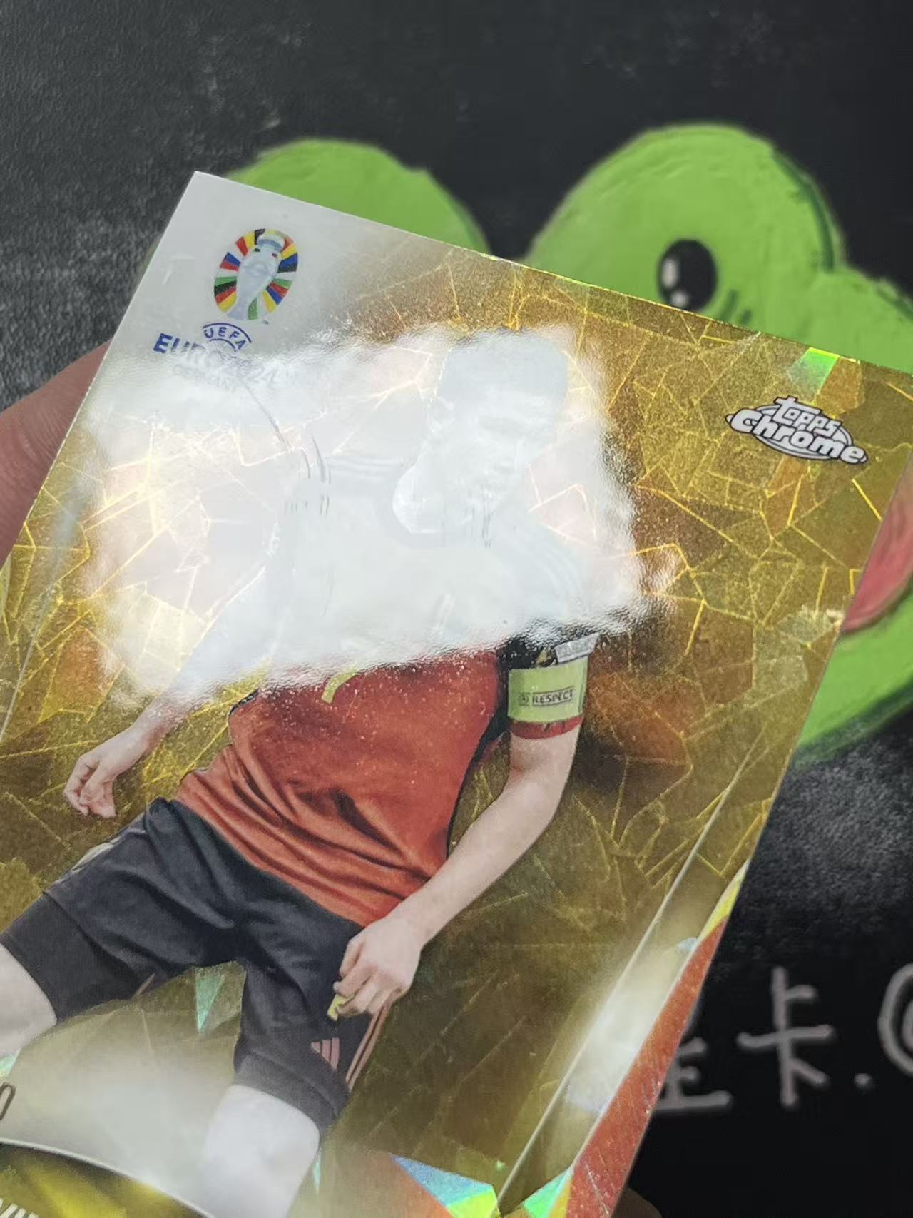 2024 Topps Chrome Kevin De Bruyne 欧洲杯 蓝宝石 比利时 凯文 德布劳内 50编 金碎冰折 曼城 微瑕如图【ZYP代拍】羽羽