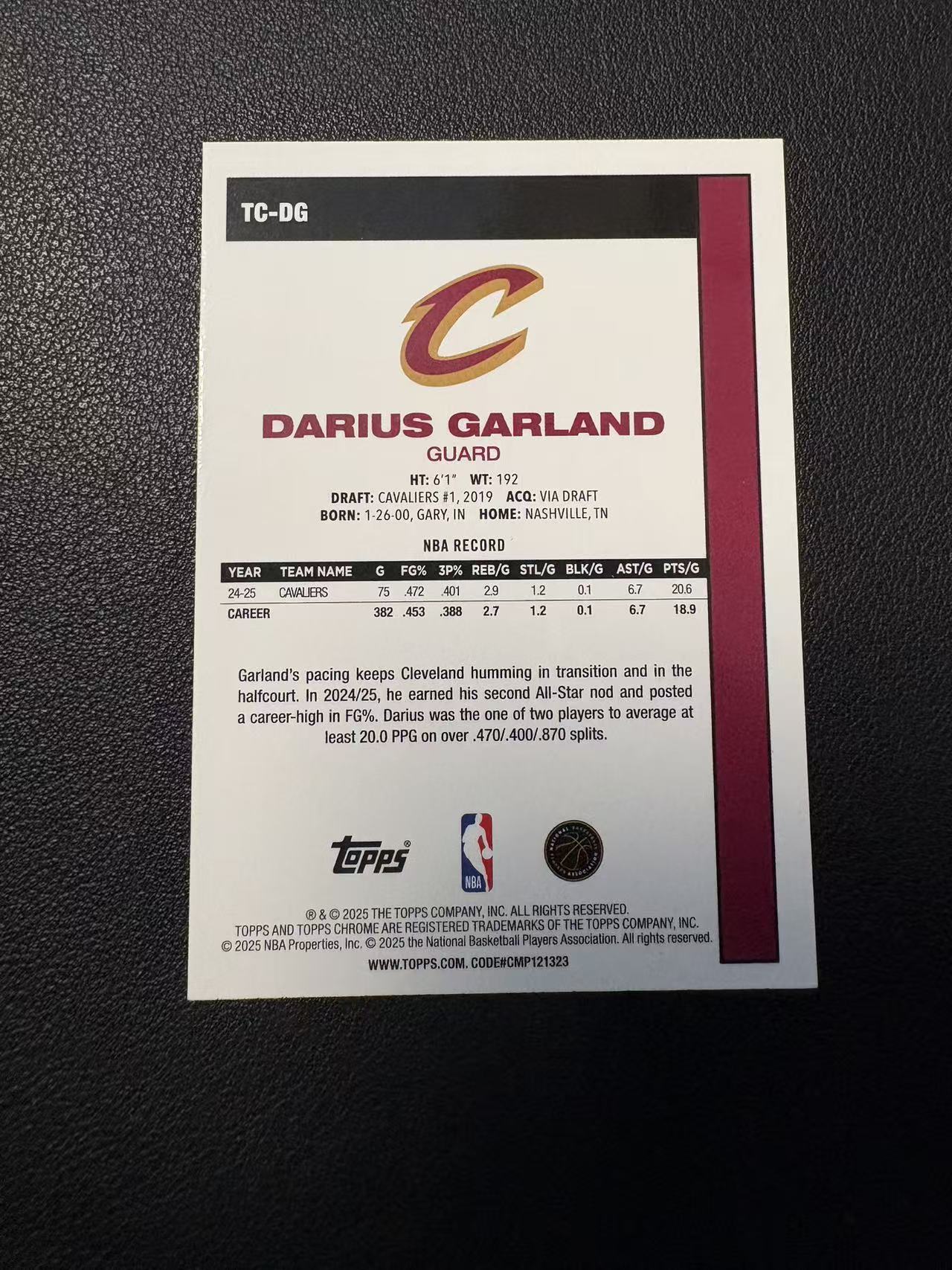2025 Topps Flagship Darius Garland 加兰 45周年 复古 mojo折 折射 骑士 卡品如图 专收必备 N1