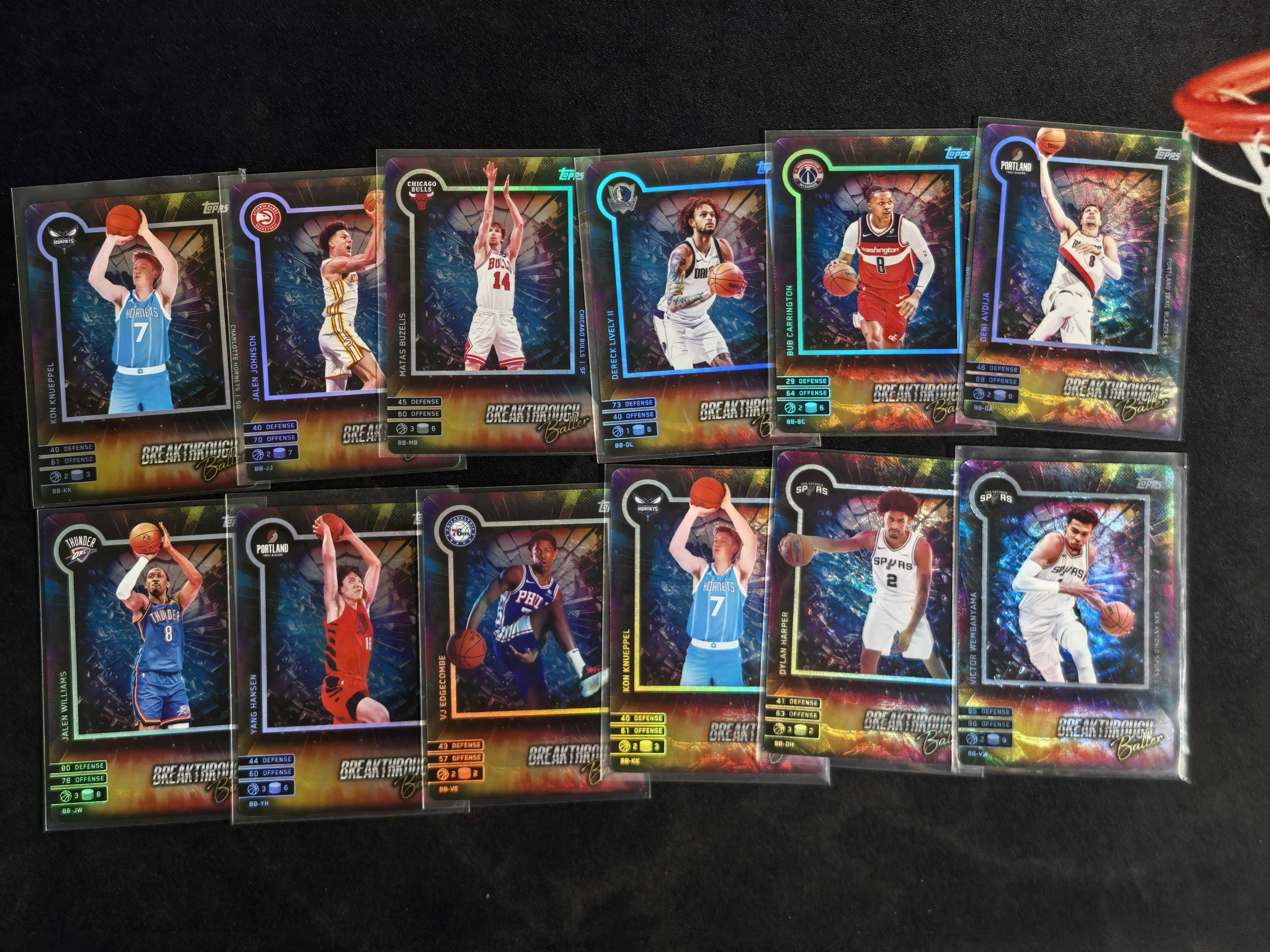 2025 Topps Match Attax Victor Wembanyama 杨瀚森 文班亚马 哈铂 新秀 12张 破局之将 特卡 收藏必备 xhao【CYT球星卡】