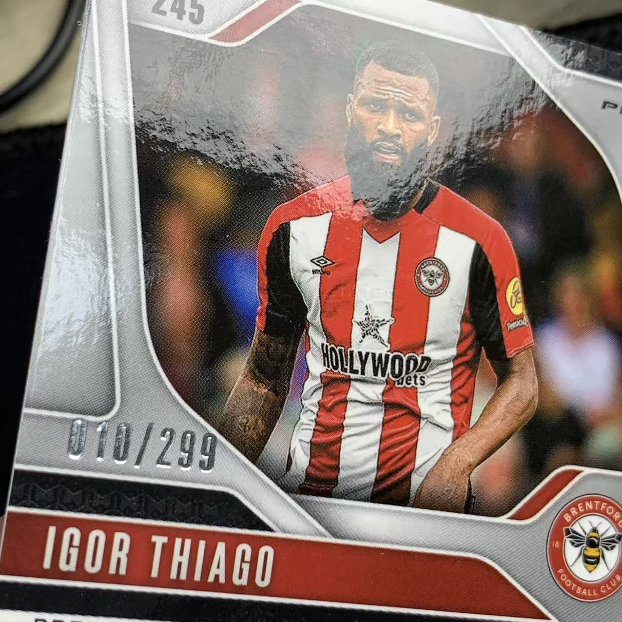 2024-25 Panini Prizm Igor Thiago 英超 伊戈尔 蒂亚戈 新秀RC 10/299编 蓝折 布伦特福德 微瑕如图 *KENJi