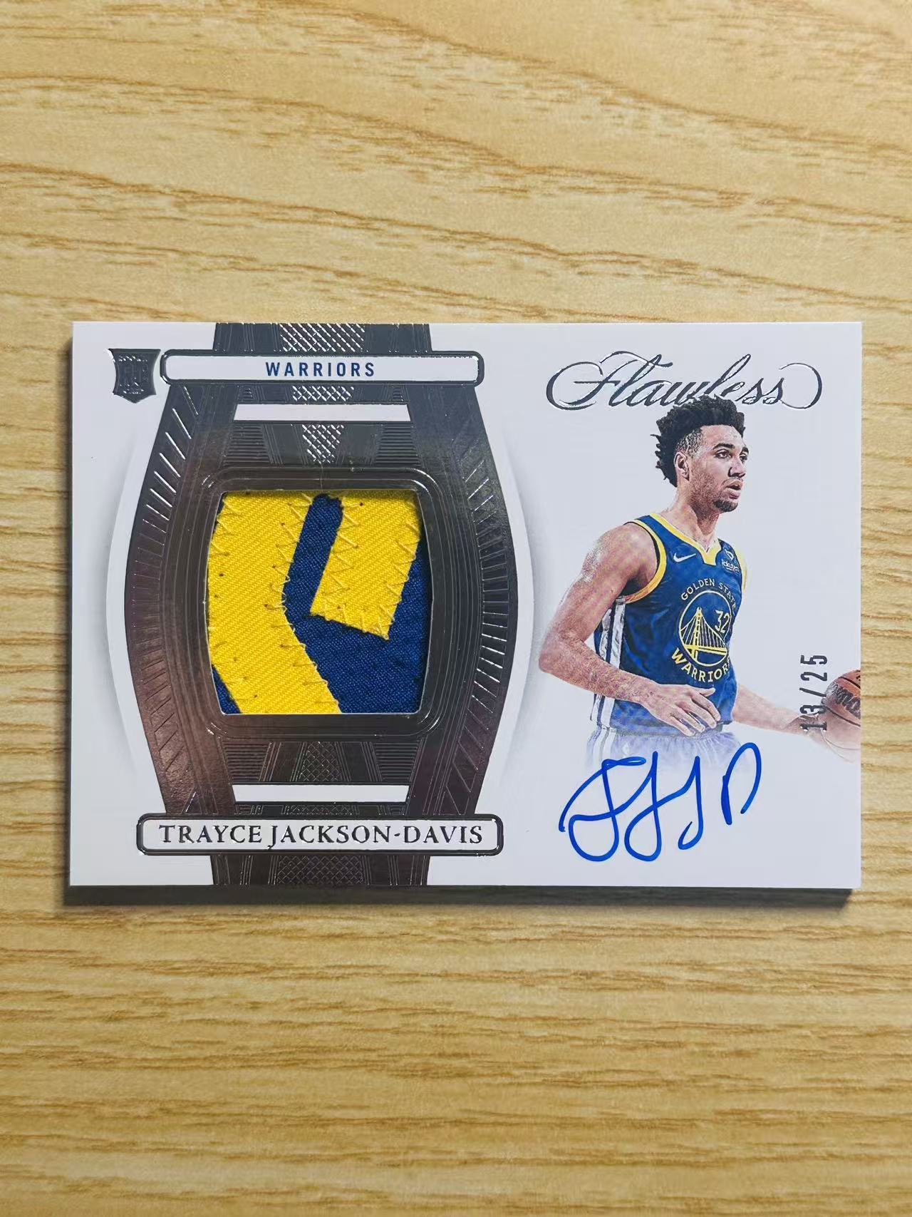 2023-24 Panini Flawless Trayce Jackson Davis 嘿嘿代卖 手提 特雷斯 杰克逊 戴维斯 新秀 RC 签字 卡签 FPA RPA 25编 勇士 收藏必备