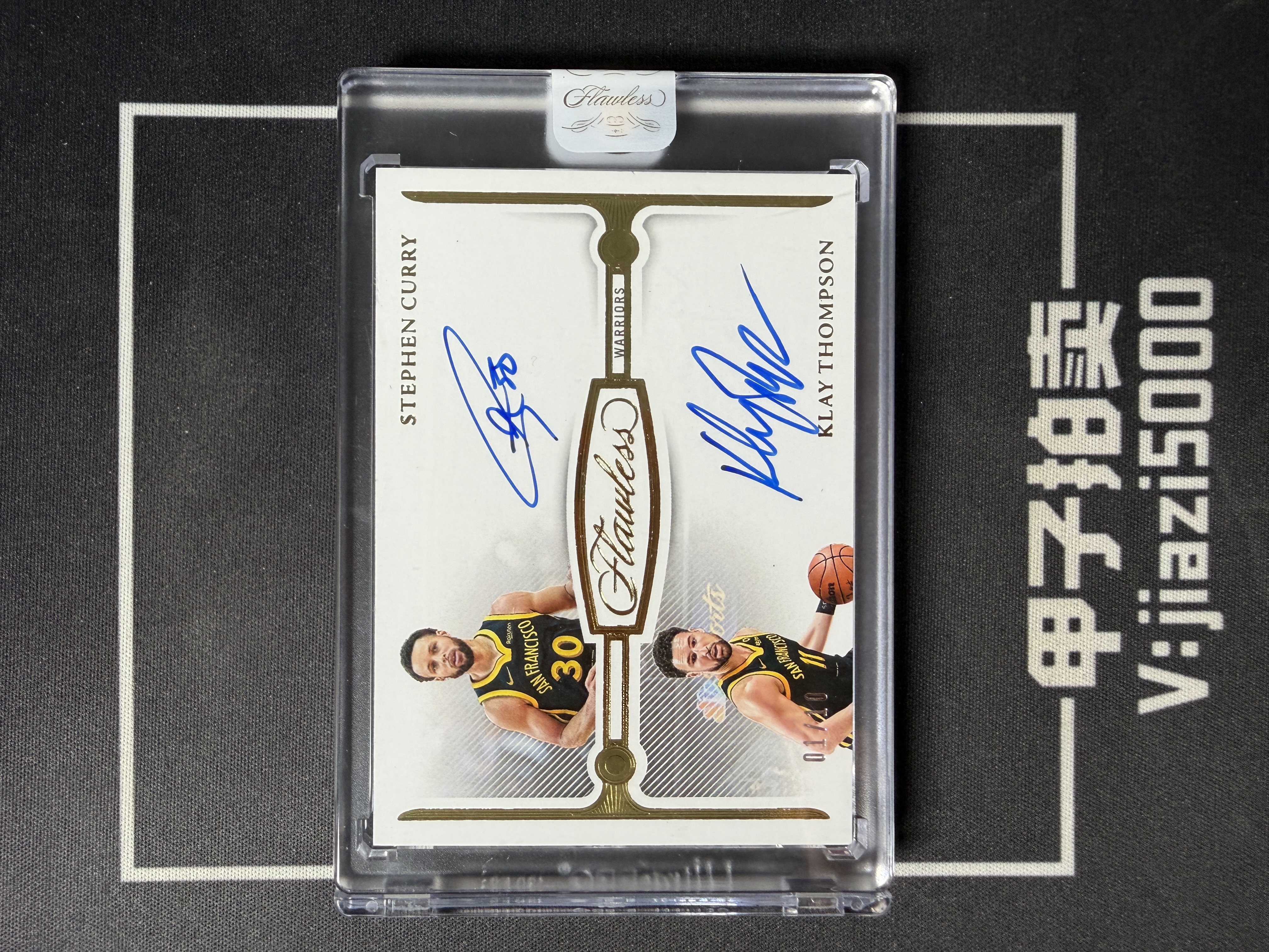 【甲子拍卖】2024-25 Panini Flawless Stephen Curry Klay Thompson 手提 勇士 斯蒂芬库里 克莱汤普森 水花兄弟 01/10编 首编 金版 双签 双人签 卡签 签字 原封砖 收藏必备 鼎13A