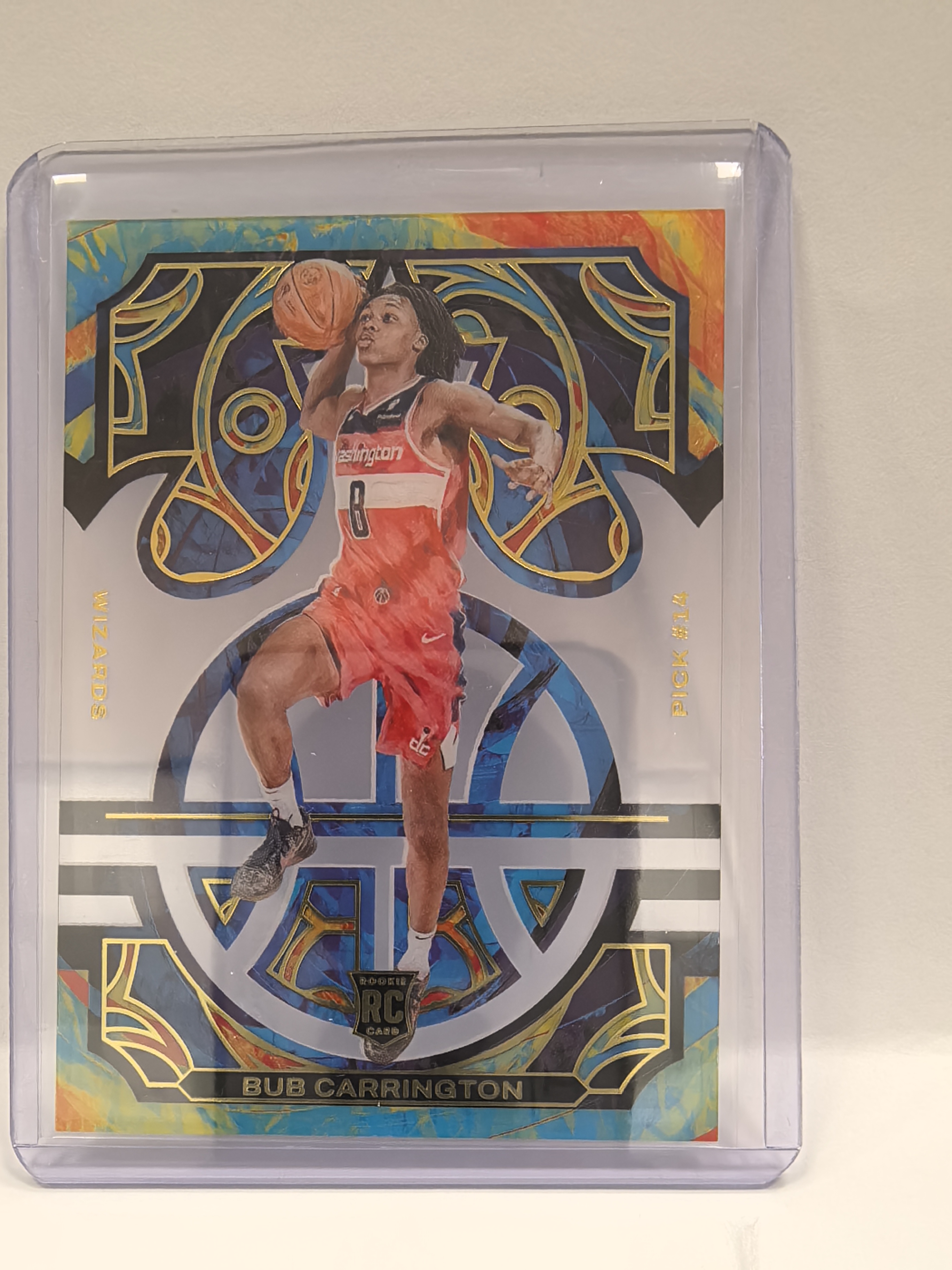 2024-25 Panini Court Kings Bub Carrington RC 油画 奇才 新秀 鲍伯 卡林顿 胶片 卡品如图