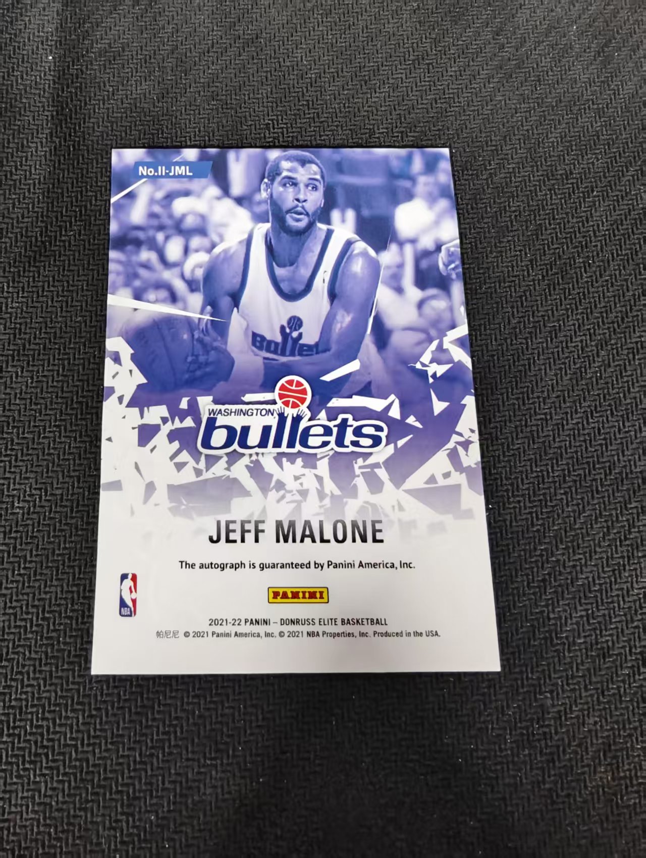 【汽水拍卖】2021-22 Panini Donruss Elite 杜蕾斯精英 Jeff Malone 子弹 杰夫马龙 签字 瑕疵如图