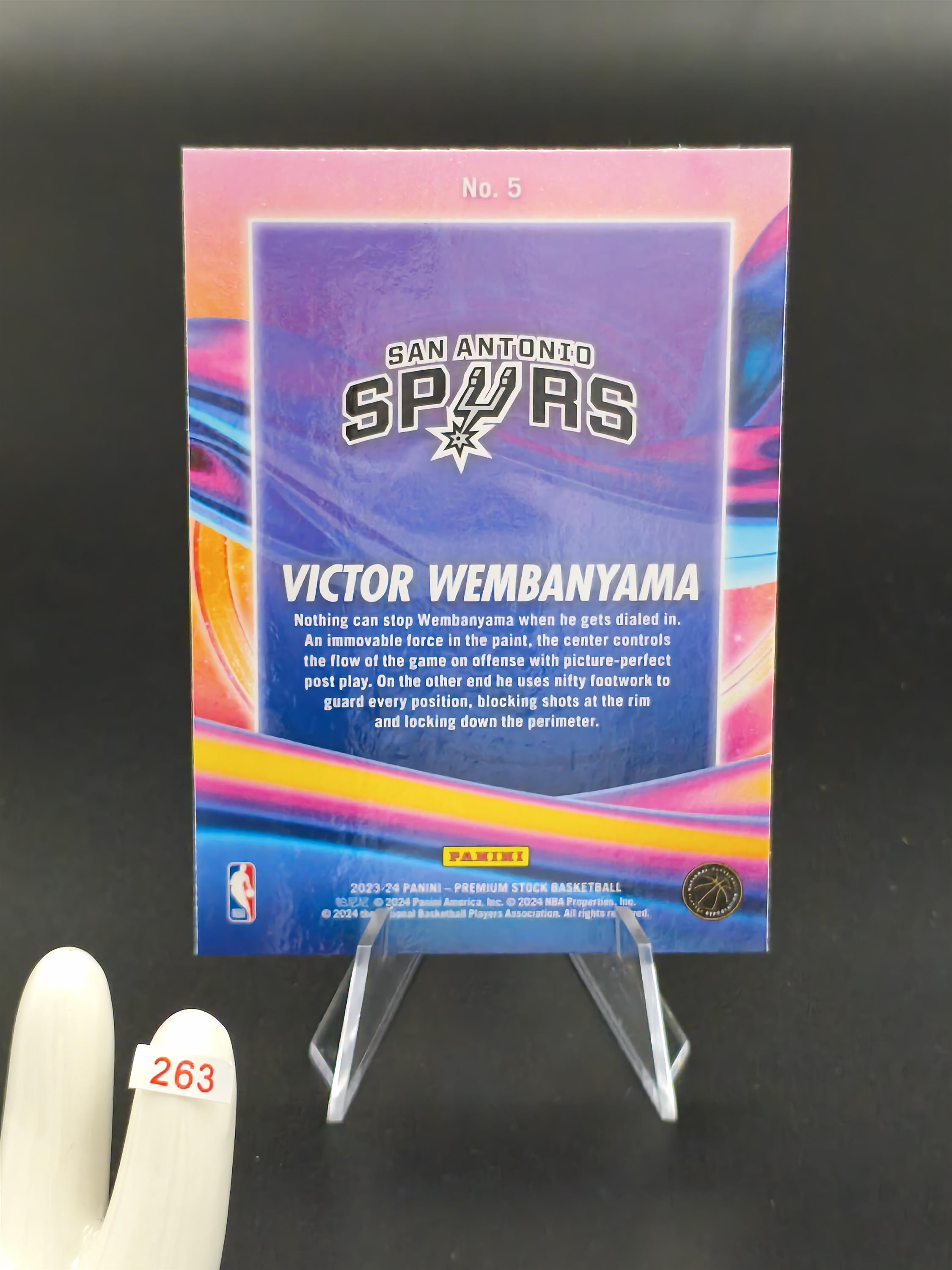 【鹰歌拍卖】维克托·文班亚马 Wembanyama 反重力特卡 RC新秀|2023-24 Panini Hoops Premium Stock 斑马 马刺 状元秀 凑套必备 不保卡品 #keep