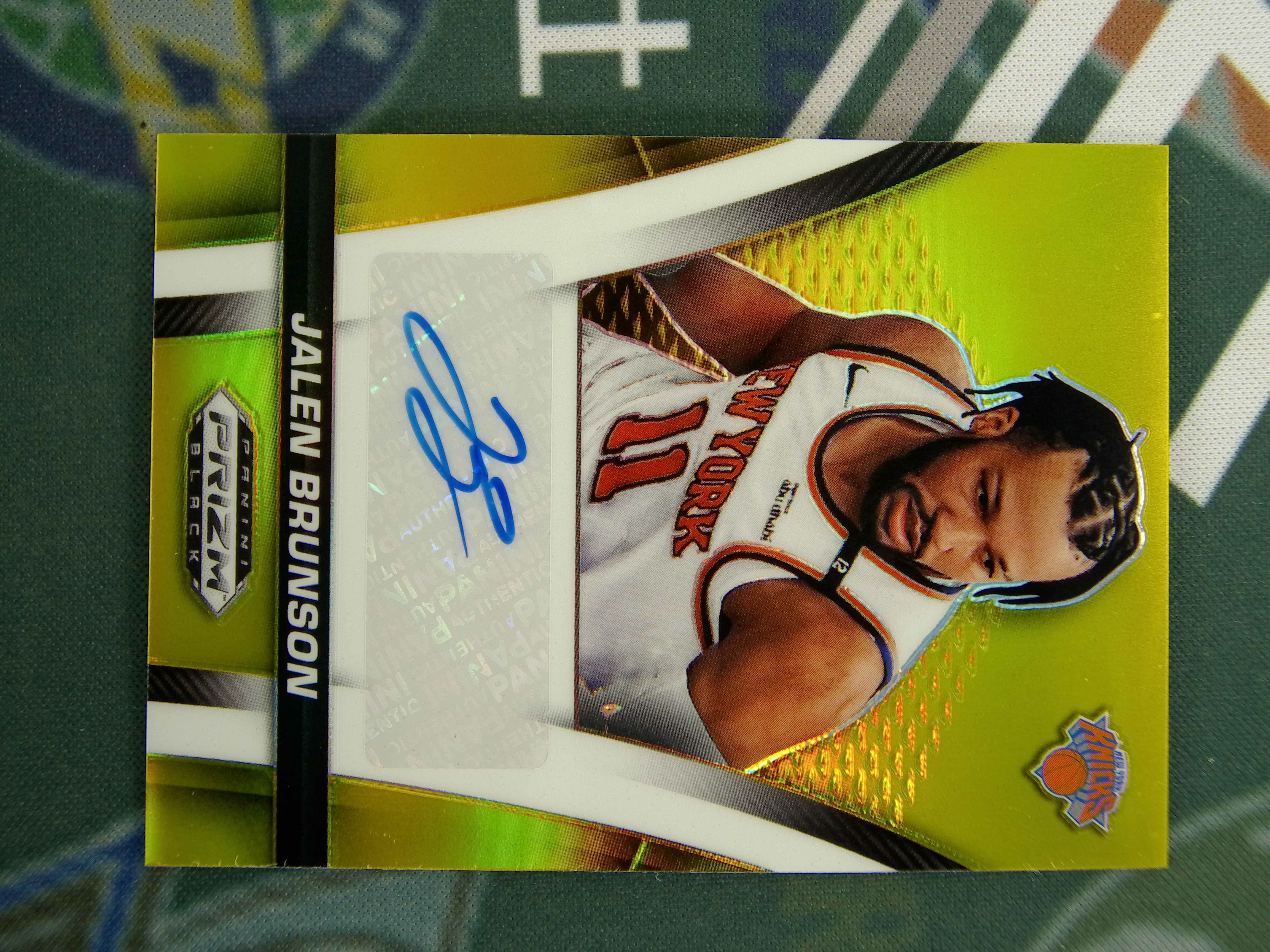 2024-25 Panini Prizm Black Jalen Brunson 【LZK PMY11103】PZ 杰伦 布伦森 纽约尼克斯 10/10编 尾编 金折 折射