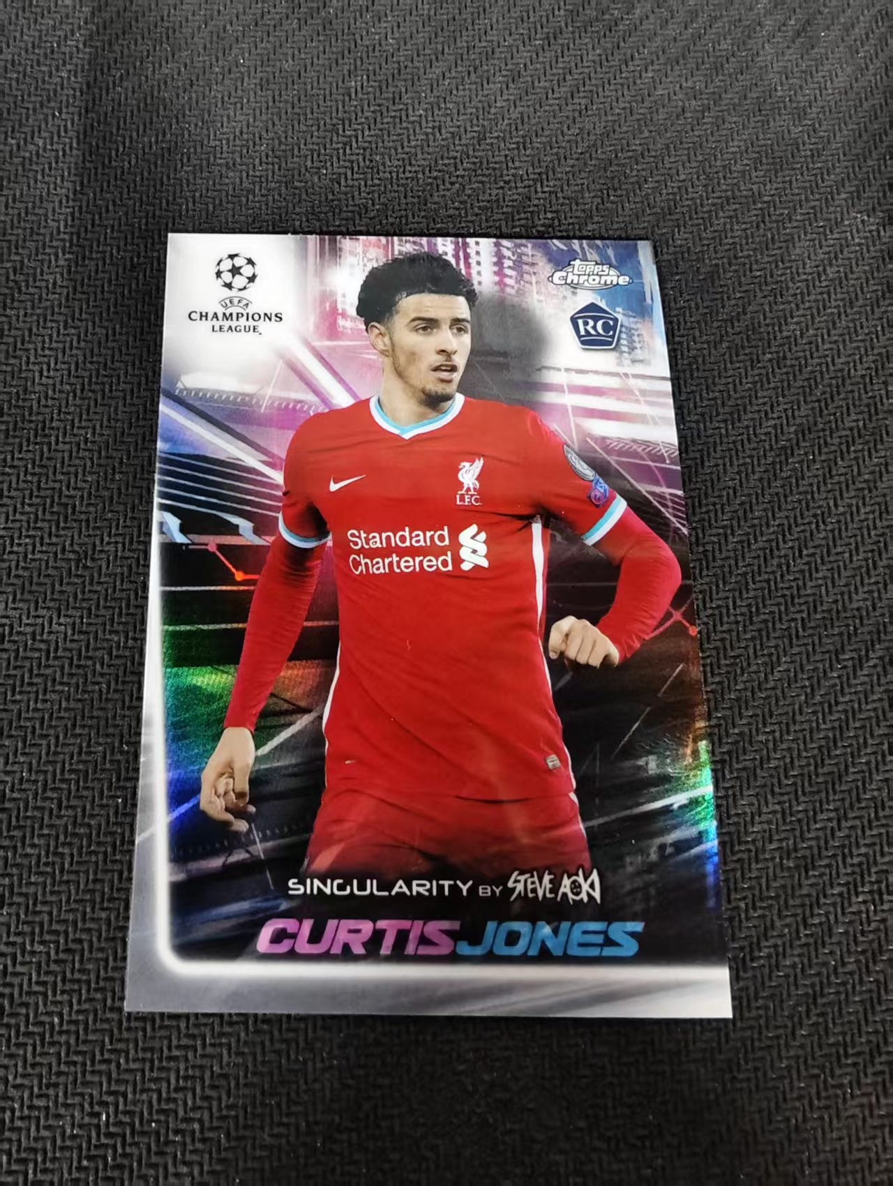 【可合并,不累计】2021 Topps Chrome Curtis Jones RC 利物浦 柯蒂斯 琼斯 新秀 欧冠 银折 划痕 边角瑕疵