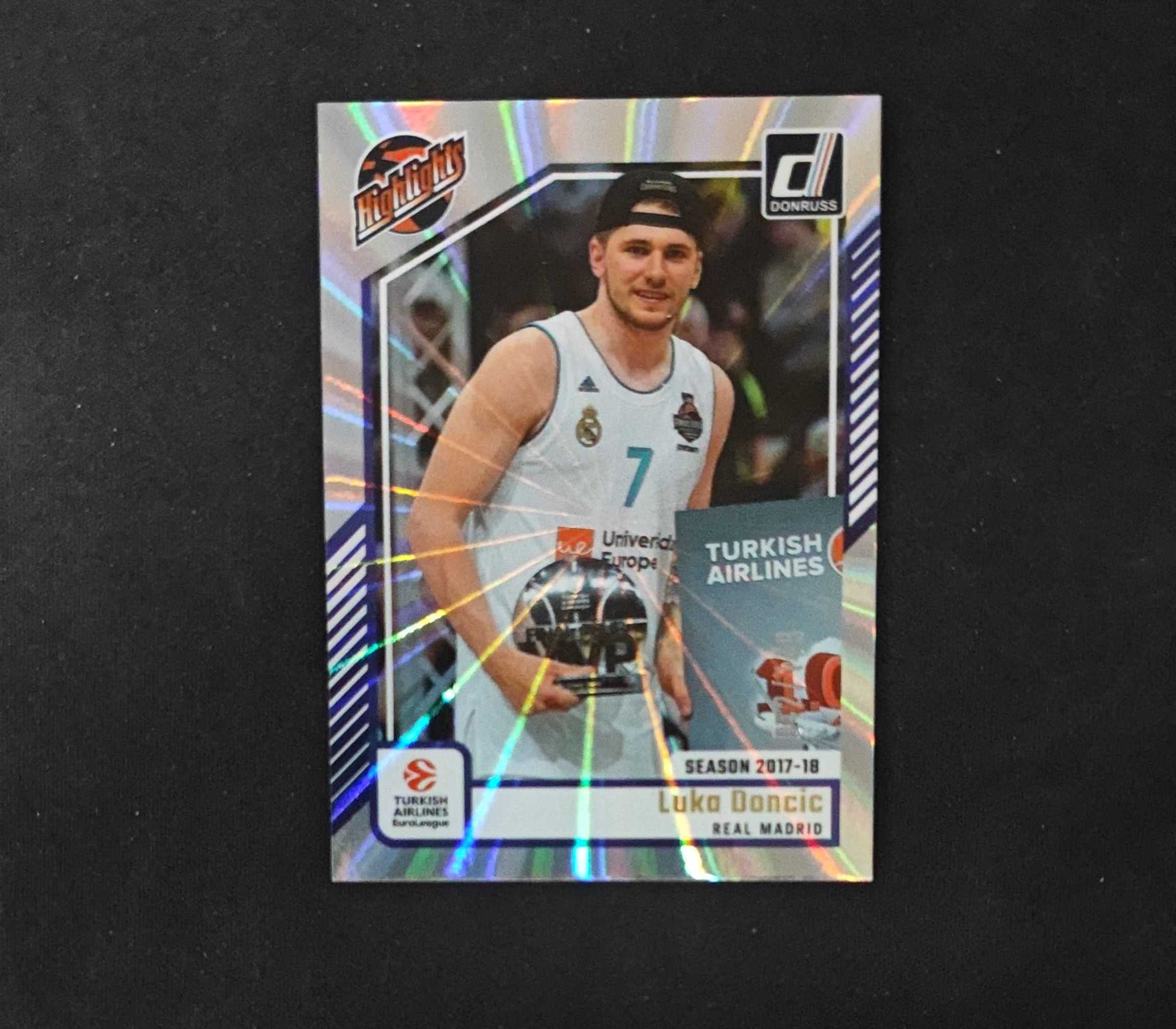2024-25 Panini Donruss Luka Doncic 【SC拍卖】杜蕾斯 欧洲联赛 东契奇 捧杯 特卡 149编 佛光折 收藏必备(我科)