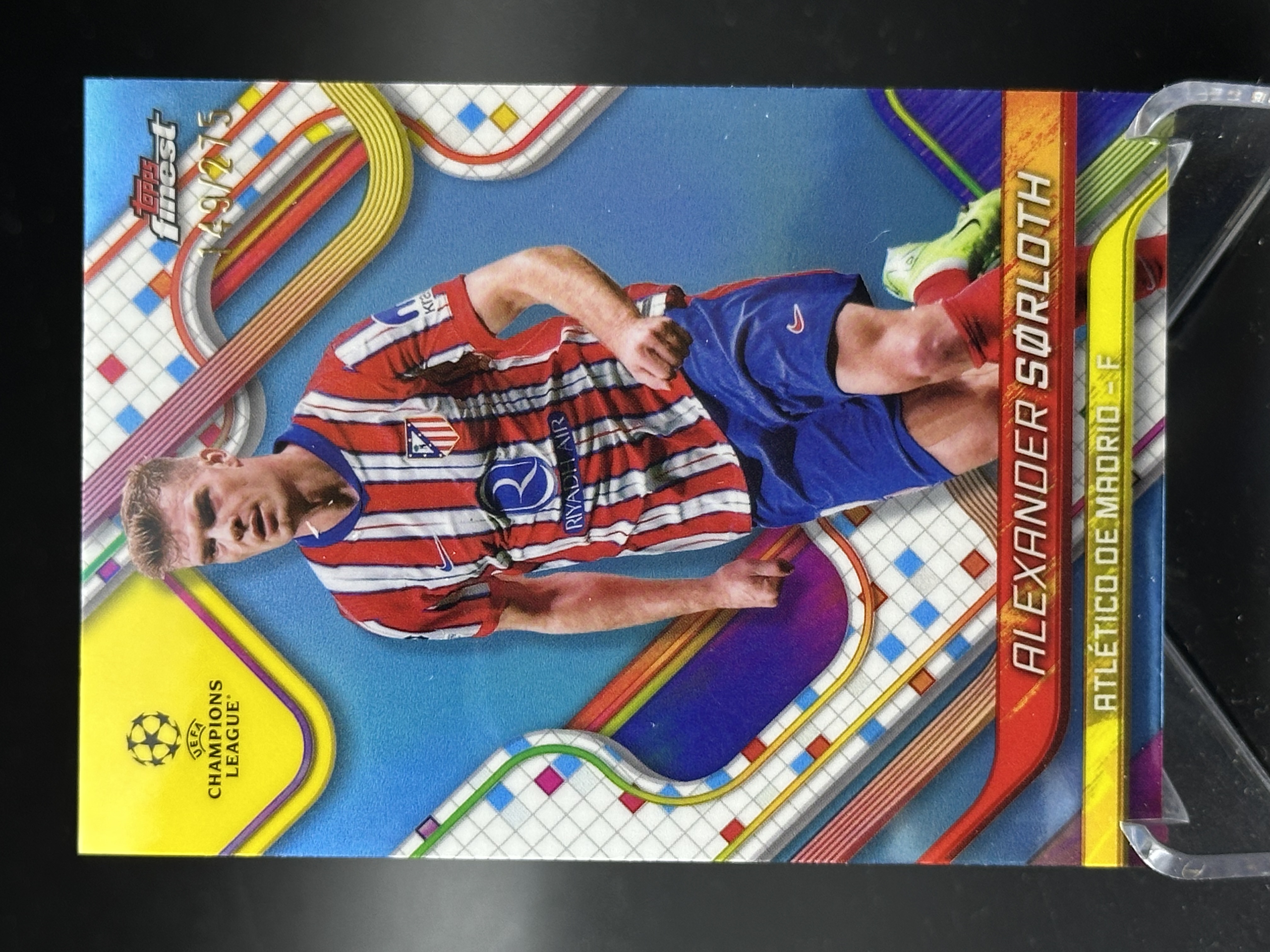 2024-25 Topps Finest Alexander Sorloth 【小黄拍卖】欧冠 索洛斯 马德里竞技 蓝折 149/275编「cook」