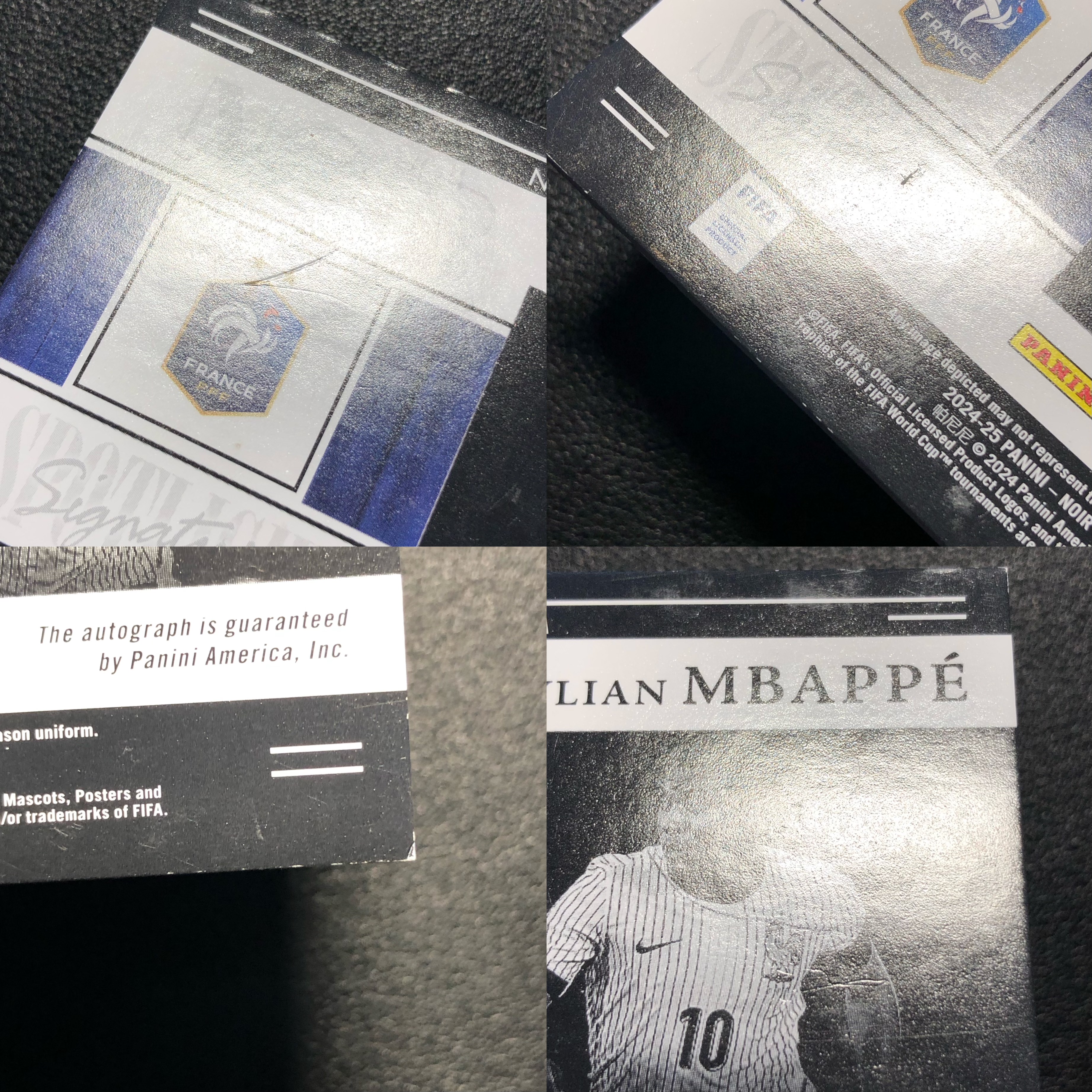 2024-25 Panini Noir Kylian Mbappe 姆巴佩 17/35编 签字 卡签 金笔卡签 镜面 聚光灯 Spotlight 法国 皇马 皇家马德里 姆总 诺尔 卡品如图BU009