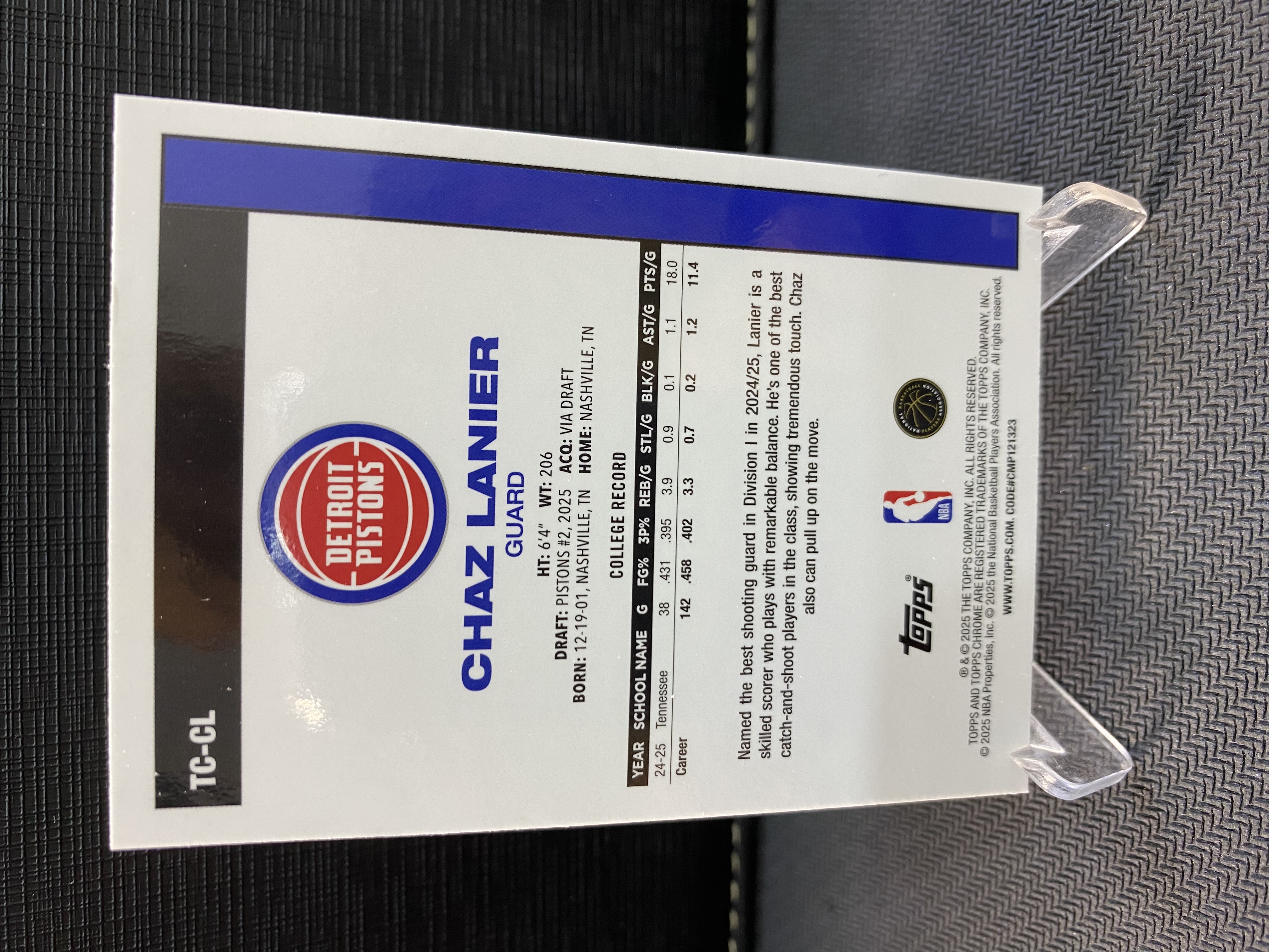 2025-26 Topps flagship Chaz Lanier RC 新秀 mojo折 复古1980 45周年 活塞新秀 查兹 兰尼尔 收藏必备 卡品如图 -Zle-【乌苏拍卖】