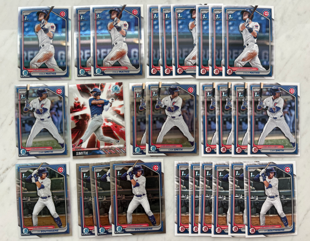 2024 Topps Bowman Cam Smith RC 卡姆 斯密斯 Ty Southisene/Cole Mathis 芝加哥小熊 新秀1st 银折/base 生涯第一版卡