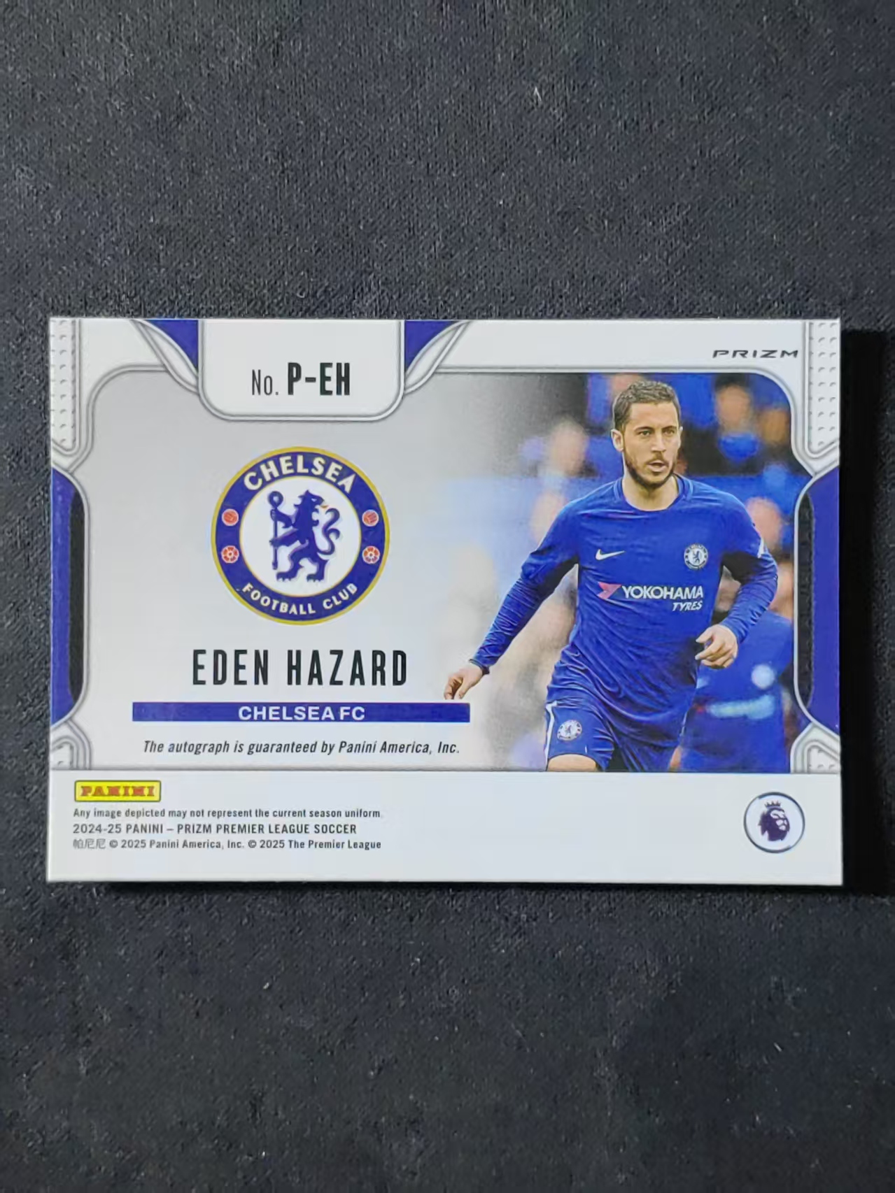 2024-25 Panini Prizm Eden Hazard 【林林拍卖二十三】pz系列 英超 切尔西 阿扎尔 银圈圈折 银choice折 Penmanship书法签 签字 瑕疵见图