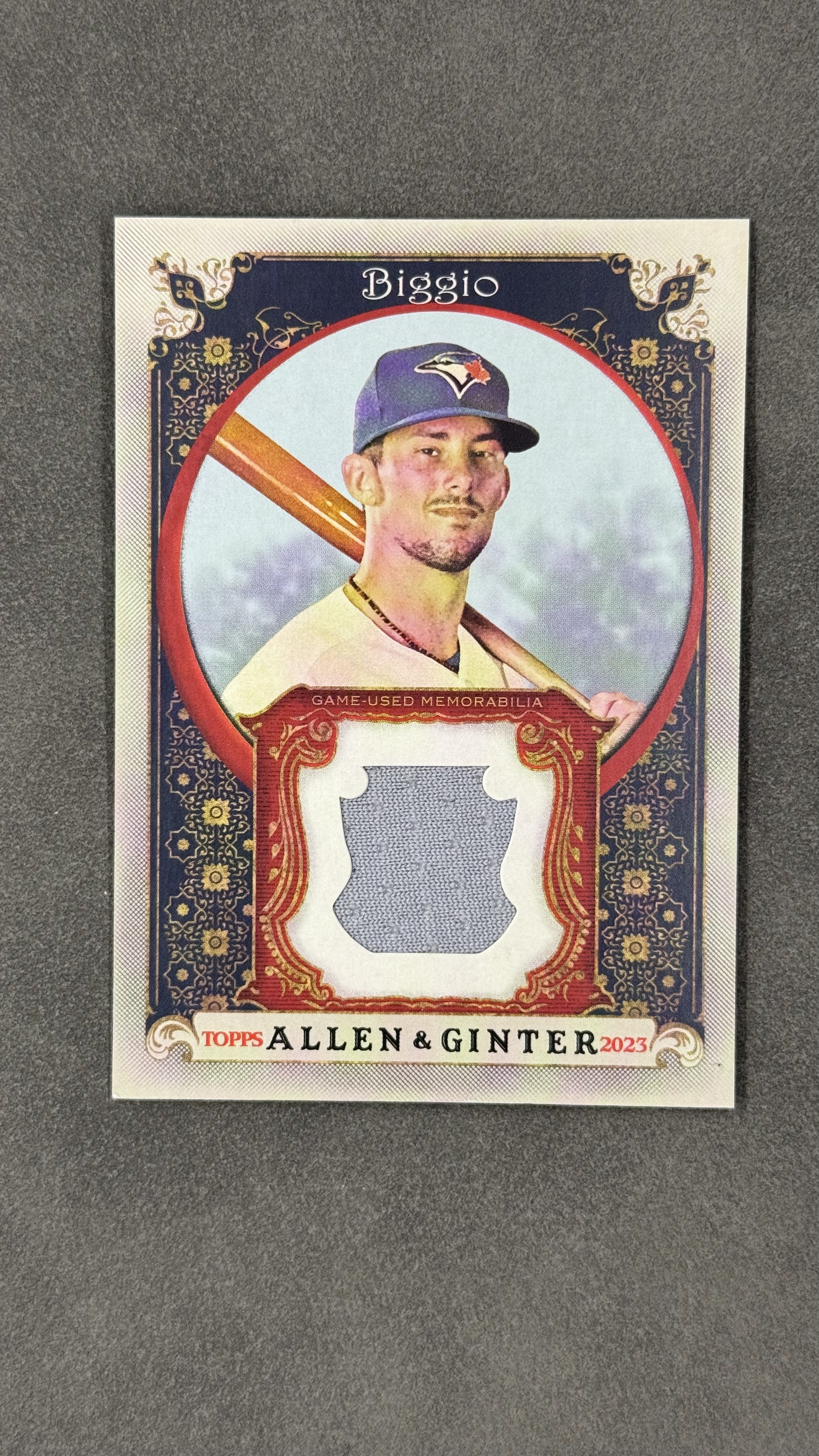 2023 Topps Allen & Ginter Cavan Biggio 蓝鸟队 卡万・比乔 名人堂成员克雷格・比乔之子 后加入道奇队 game used 亲穿球衣 值得凑套收藏#AGRB-CBI