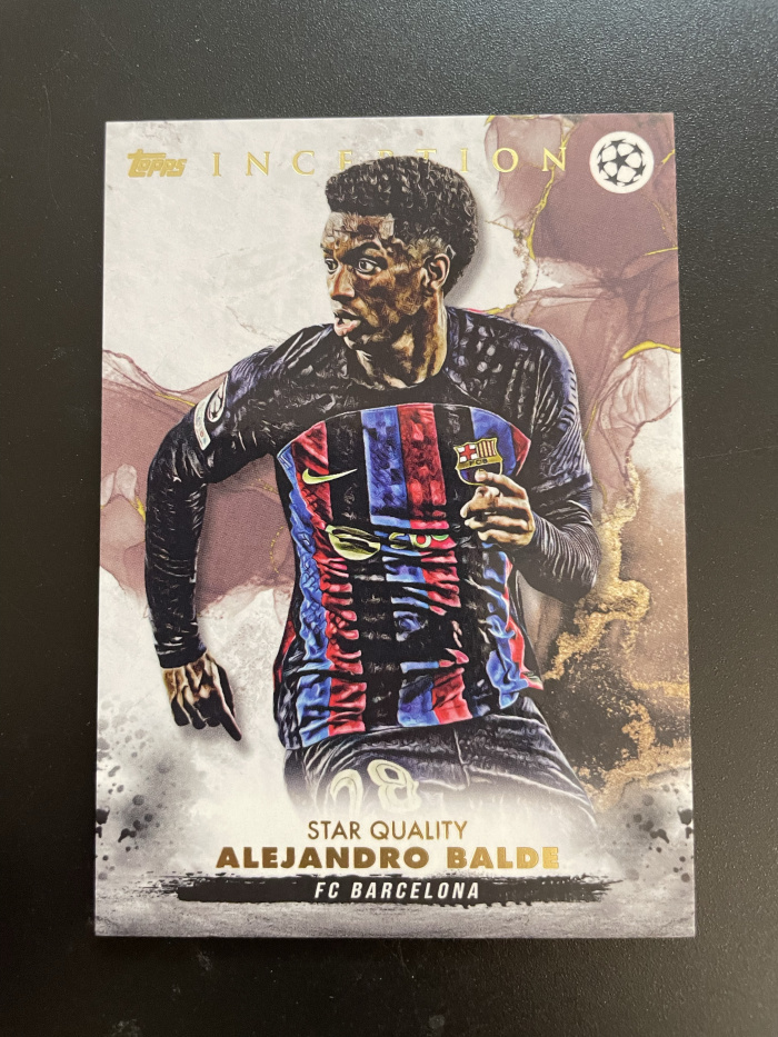 2023 Topps inception Alejandro Balde 【hellfire拍卖】topps 盗梦空间系列 巴萨 西班牙 巴尔德 base jjj