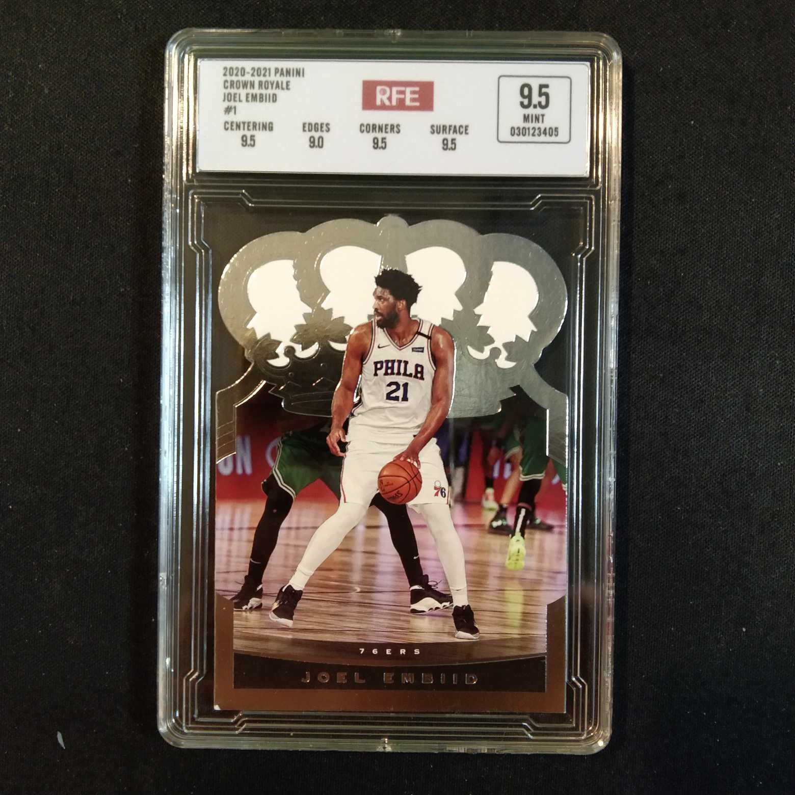 2020-21 Panini Crown Royale Joel Embiid 评级卡 皇冠 恩比德 76人 实卡精美稀有 错过后悔 投资收藏必备 (卡品如图，请看清再拍！)