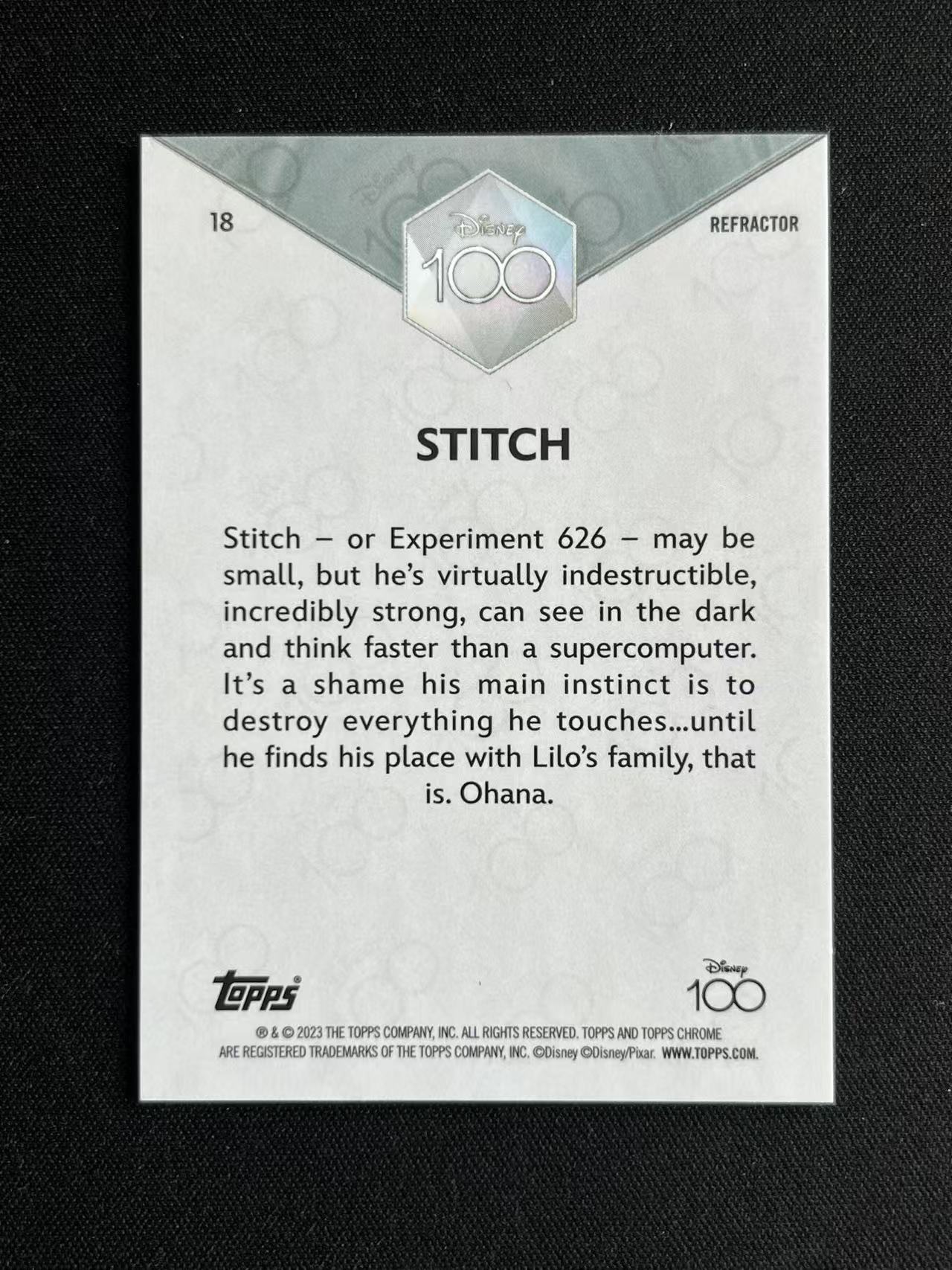 【长安代卖 截标预付80%】2023 Topps Chrome Disney 迪士尼 100周年 元年 TC 迪士尼 Stitch 史迪仔 史迪奇 星际宝贝 正银折 折射 实卡好看 收藏必备 微瑕看大图 第一张【爆金米奇】(F)(J)
