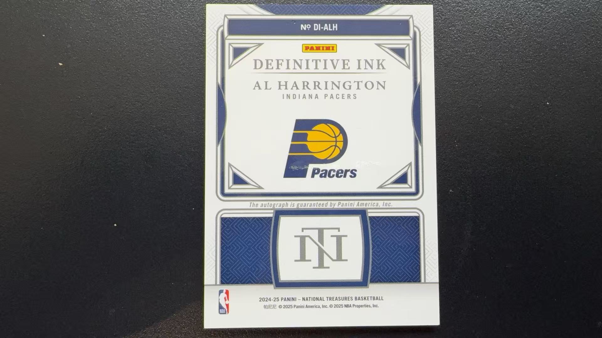 【Pw代卖】2024-25 Panini National Treasures 国宝 Al Harrington 艾尔 哈灵顿 步行者名宿 ink签 卡签 签字 25编 专收必备 卡品如图 萝卜哥