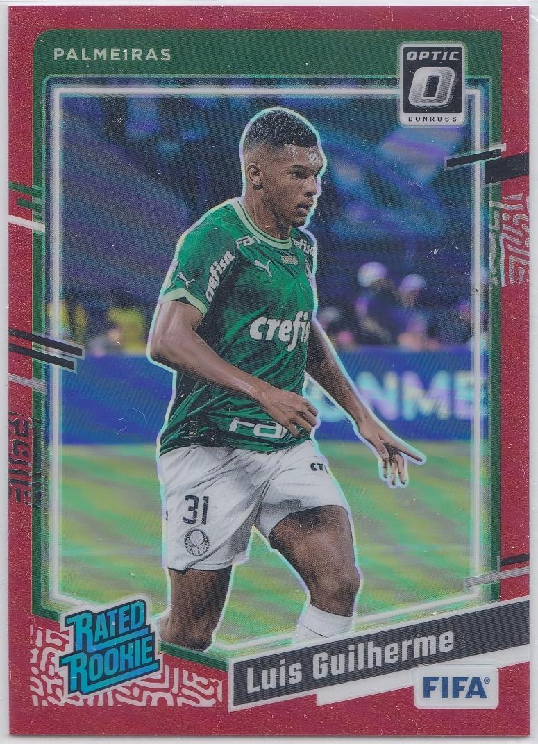 2023-24 Panini Donruss Luis Guilherme #196 杜蕾斯 帕尔梅拉斯 吉列尔梅 红折 RC 足球 带编299/273