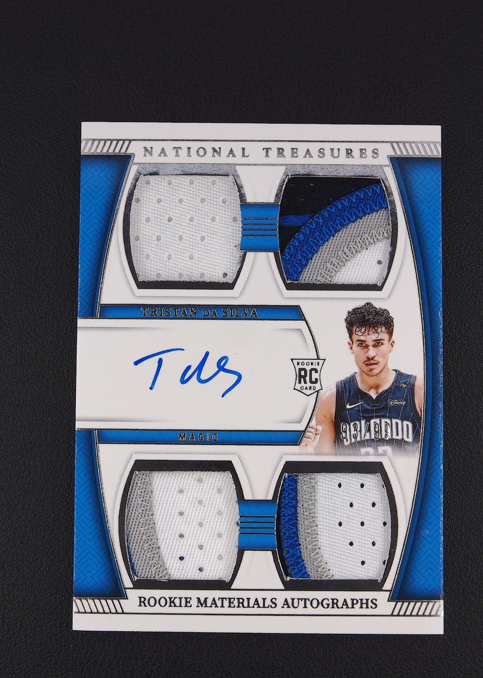 2024-25 Panini National Treasures Tristan da Silva RC 【阿福代卖】达席尔瓦 魔术 新秀 国宝 99编 签字 四窗 PATCH 收藏必备 (行行行)