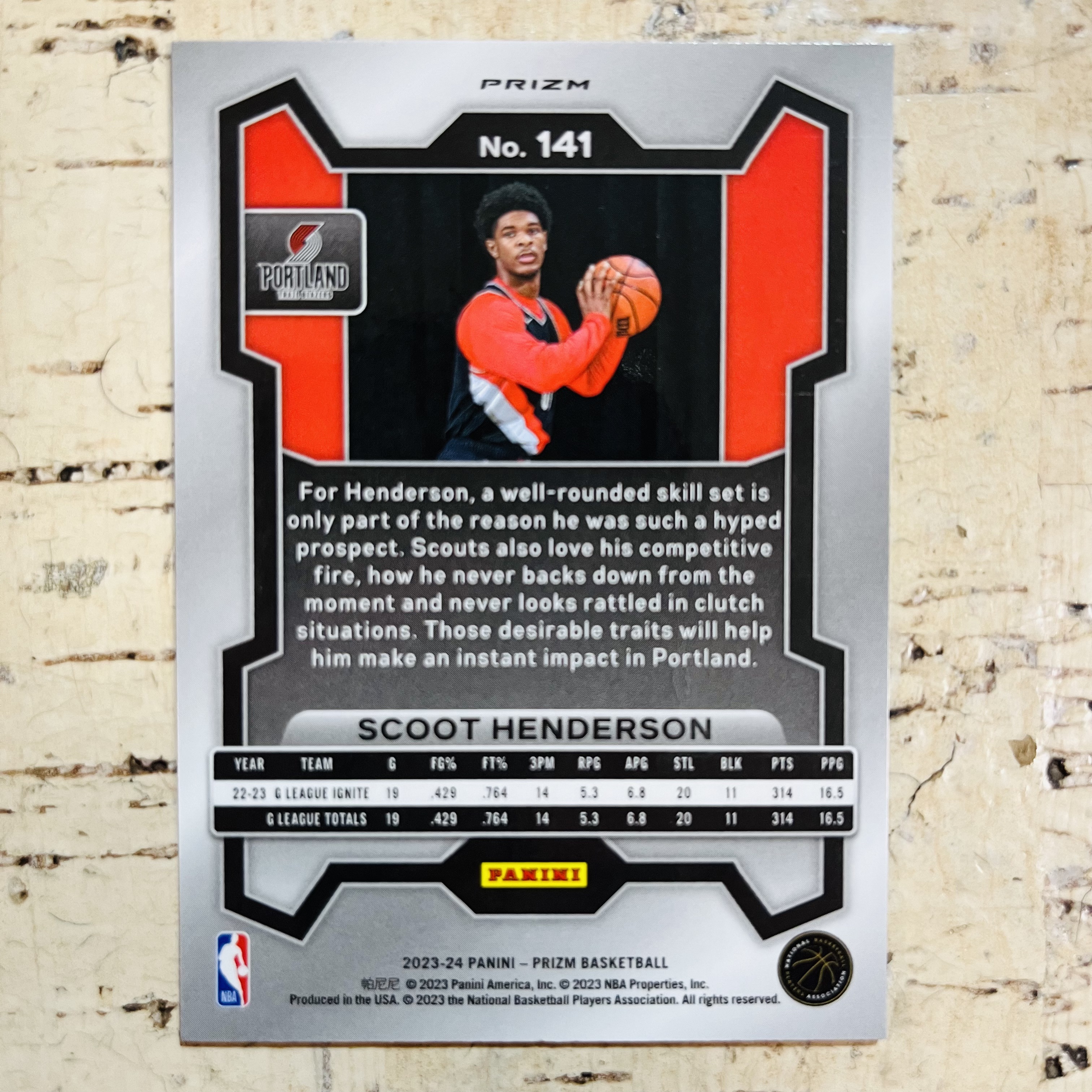 2023-24 Panini Prizm Scoot Henderson RC 新秀 开拓者 亨德森 正银折 银折射 第2张 稀有折射 凑彩虹必备【小卡迷拍卖 可累积半年】