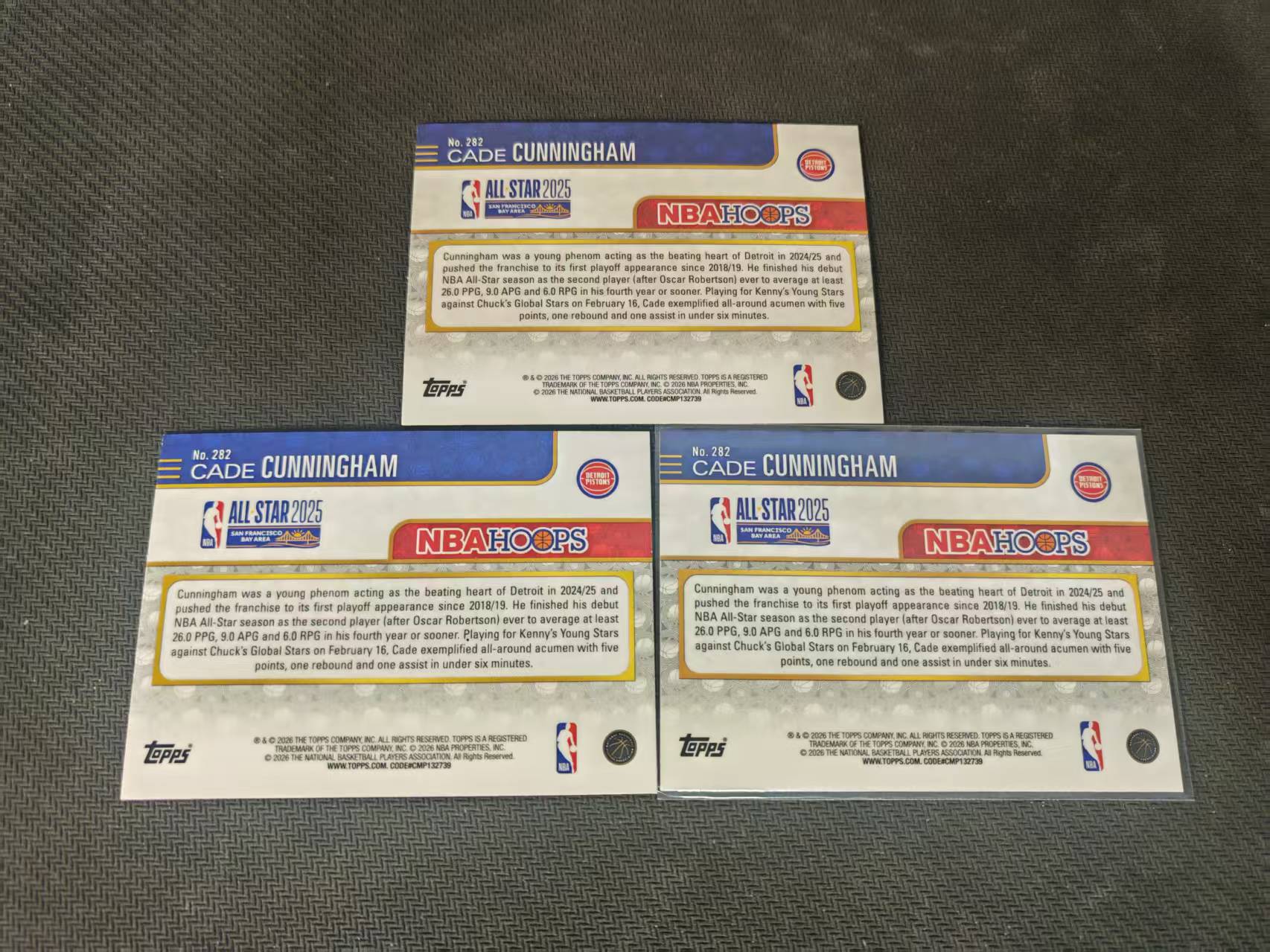 「钢炮拍卖」2026 Topps NBA Hoops Cade Cunningham 活塞 凯德 坎宁安 康宁汉姆 全明星 折射 lot 打包 不保卡品 收藏必备 G