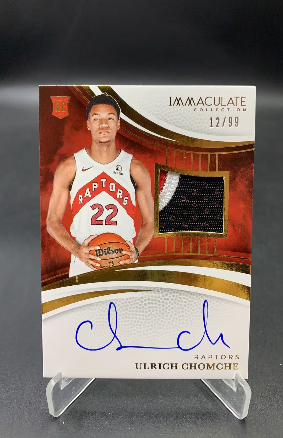 #487【北屿A95 预付90%】 2024-25 IMMACULATE系列 ULRICH CHOMCHE 乔姆切 乔姆齐 99编 新秀RC 切到字母patch 卡签 签字 新秀签 RPA 猛龙队