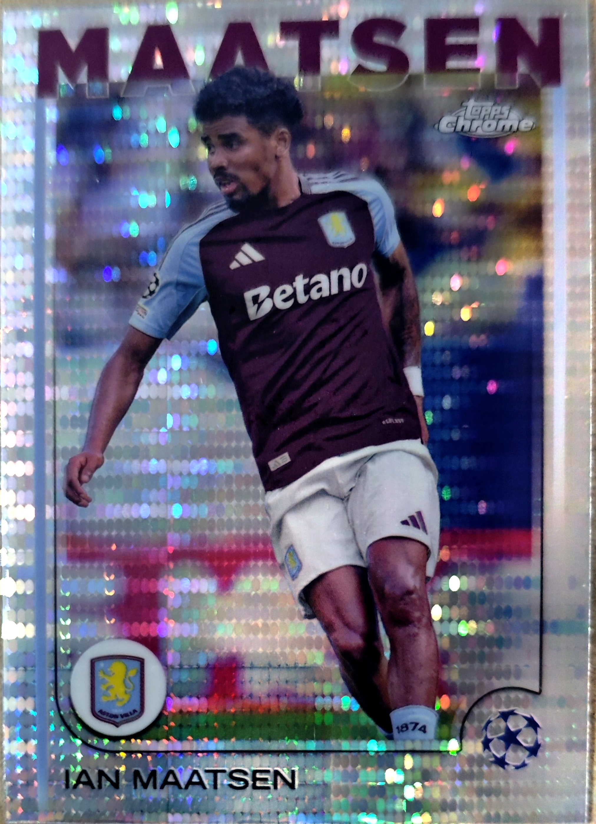 2023-24 Topps Chrome Ian Maatsen 欧冠 阿斯顿维拉 伊恩 马特森 碎点点折 银折