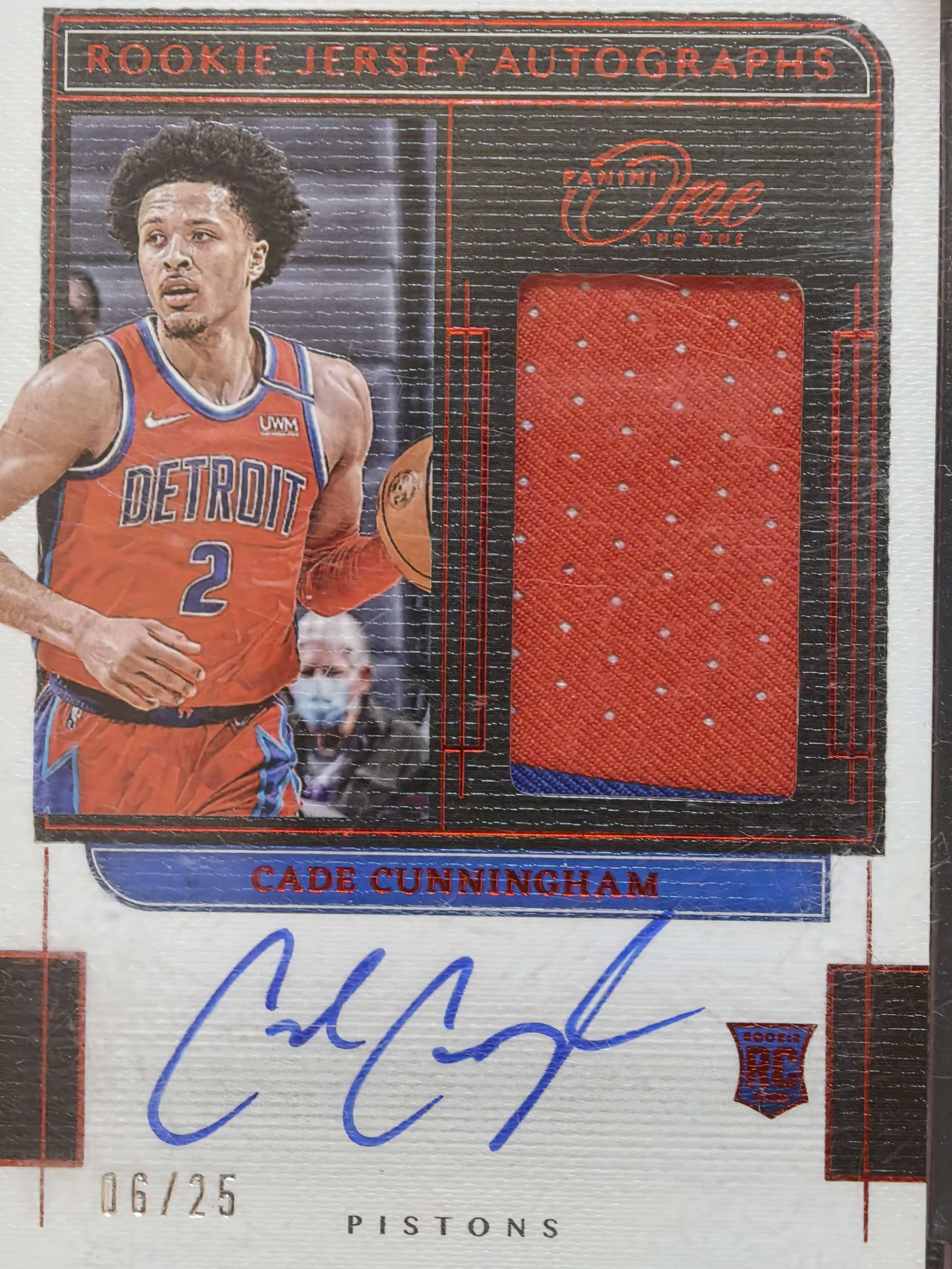 2021-22 Panini One and One Cade Cunningham RC cc 坎宁安 新秀 签字 rpa 康宁汉姆 新秀 ...