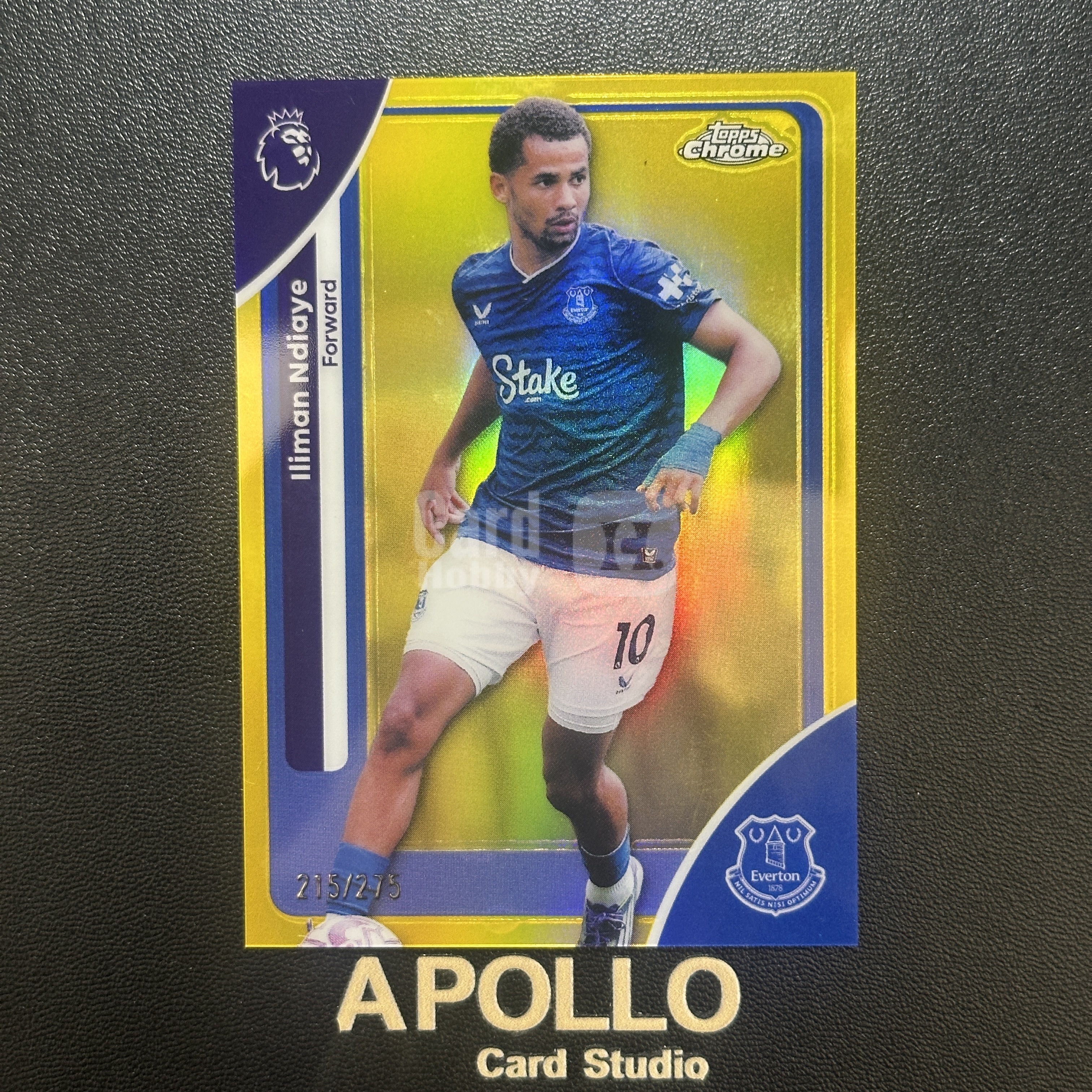 2025-26 Topps Chrome Iliman Ndiaye 恩迪亚耶 英超TC 埃弗顿 /275编 黄折 卡品如图#G