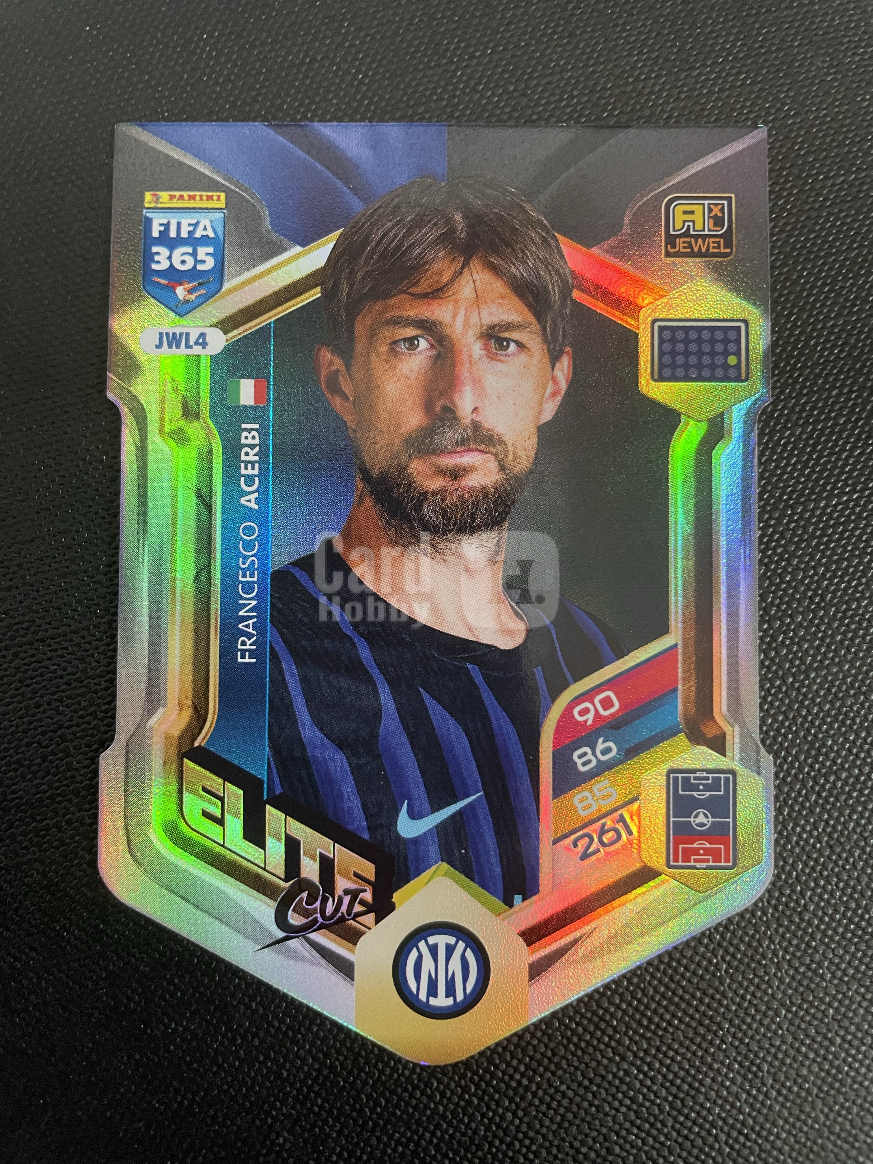 2026 Panini Adrenalyn XL Francesco Acerbi 【hellfire拍卖】帕尼尼Fifa365系列 国米 阿切尔比 盾牌异形特卡 轻微白边介意勿拍