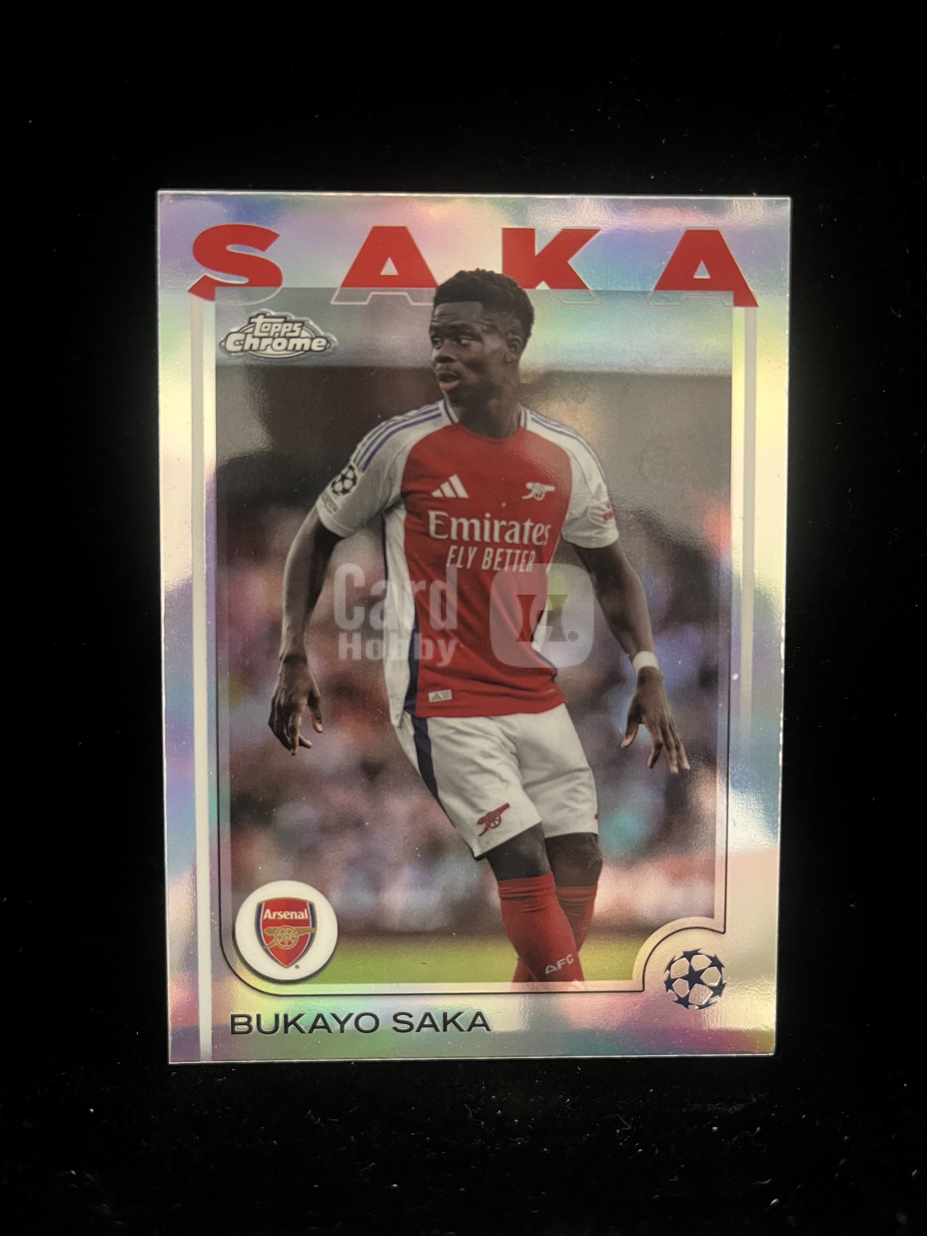 免费代拍 2025 Topps Chrome 欧冠 萨卡 Bukayo Saka 折射 卡品如图#A163