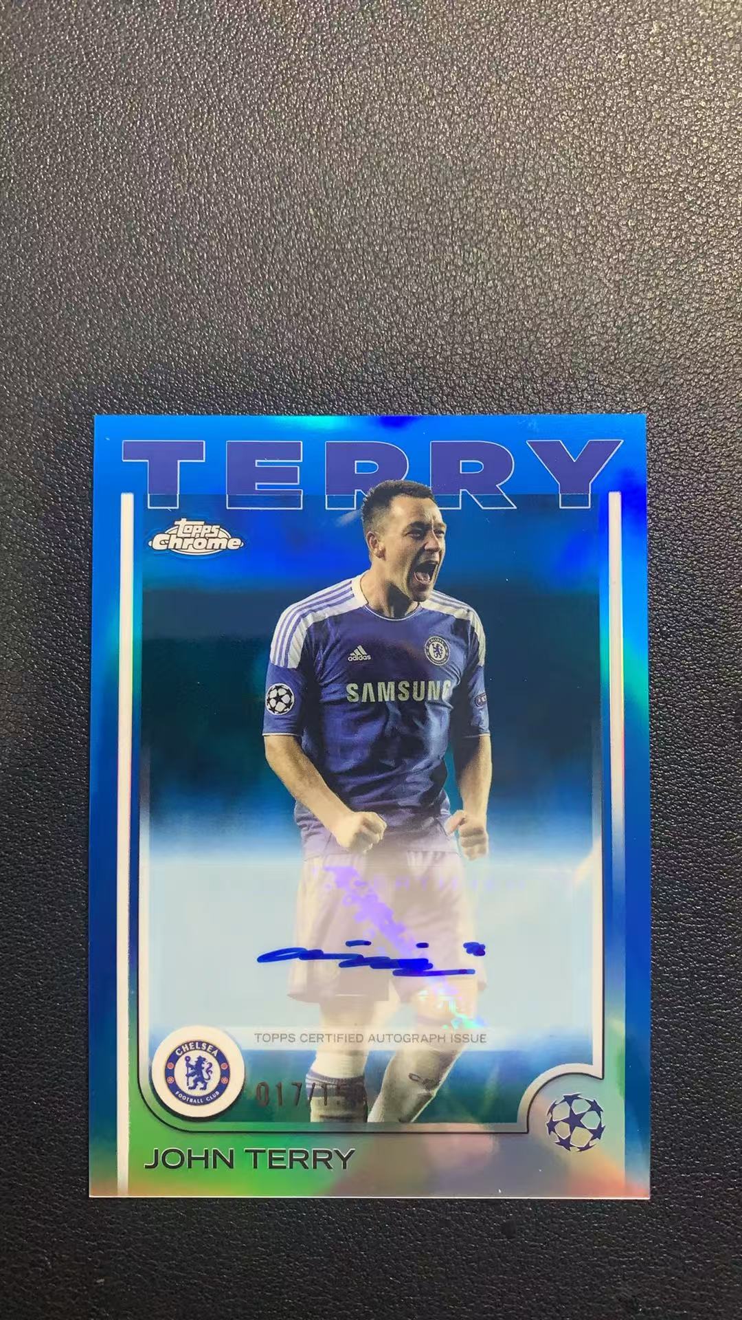 2024-25 Topps Chrome John Terry 欧战TC 切尔西 约翰 特里 150编 签字 签名 蓝折 折射卡品如图 xing