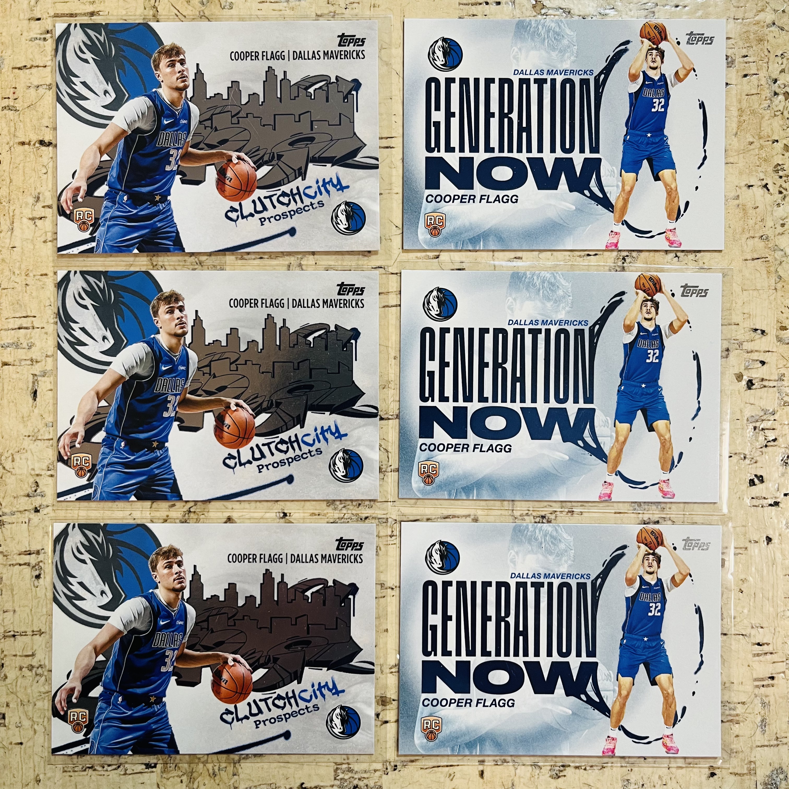 2025-26 Topps Flagship Cooper Flagg RC 新秀 独行侠 美国之子 库珀 弗拉格 特卡 6张打包 clutch city 此标有膜无夹【小卡迷拍卖 可累积半年】