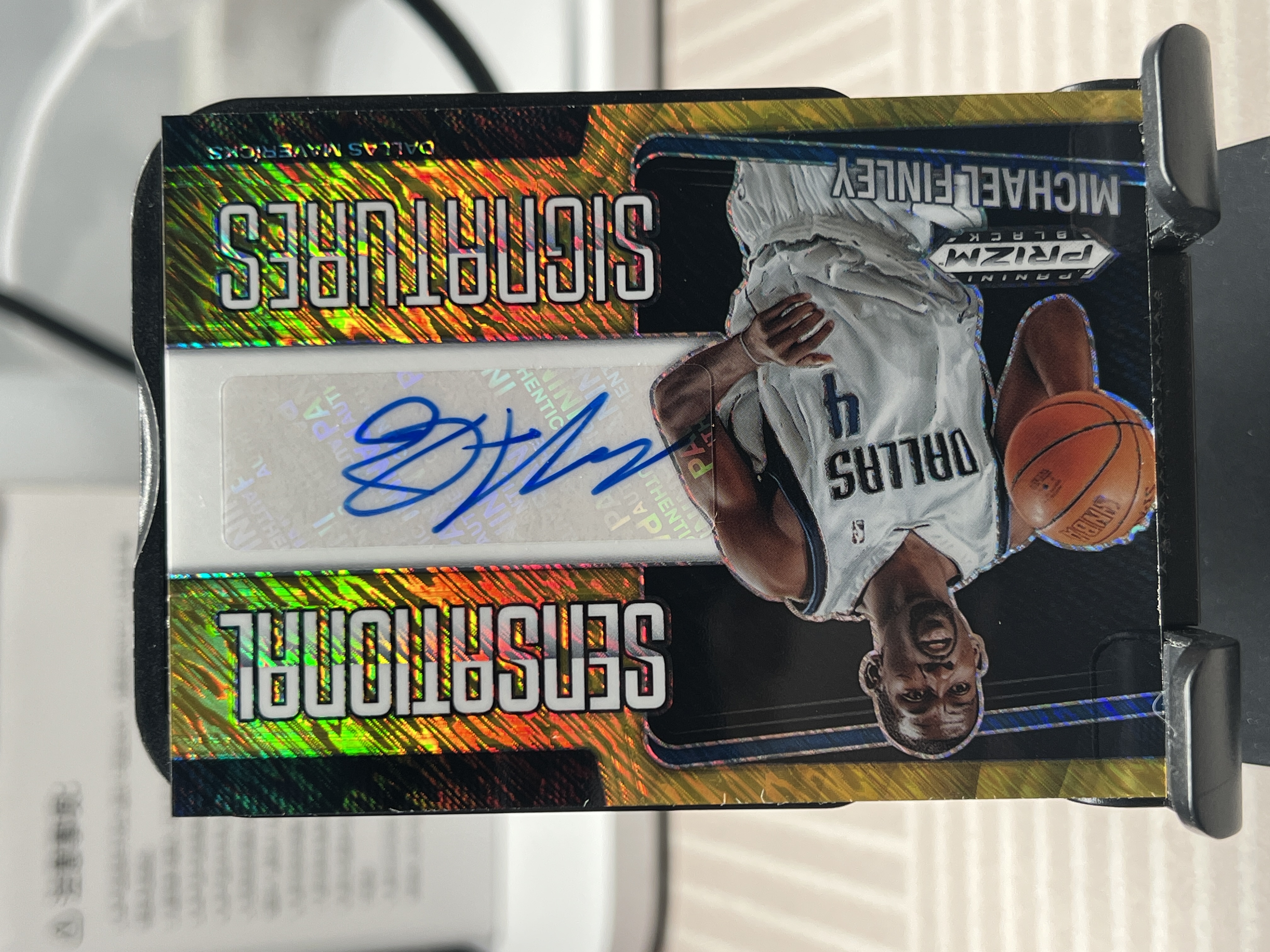 2024-25 Panini Prizm Michael Finley 迈克尔 芬利 04/10编 金折 pzblack 同背 达拉斯小牛队 签字