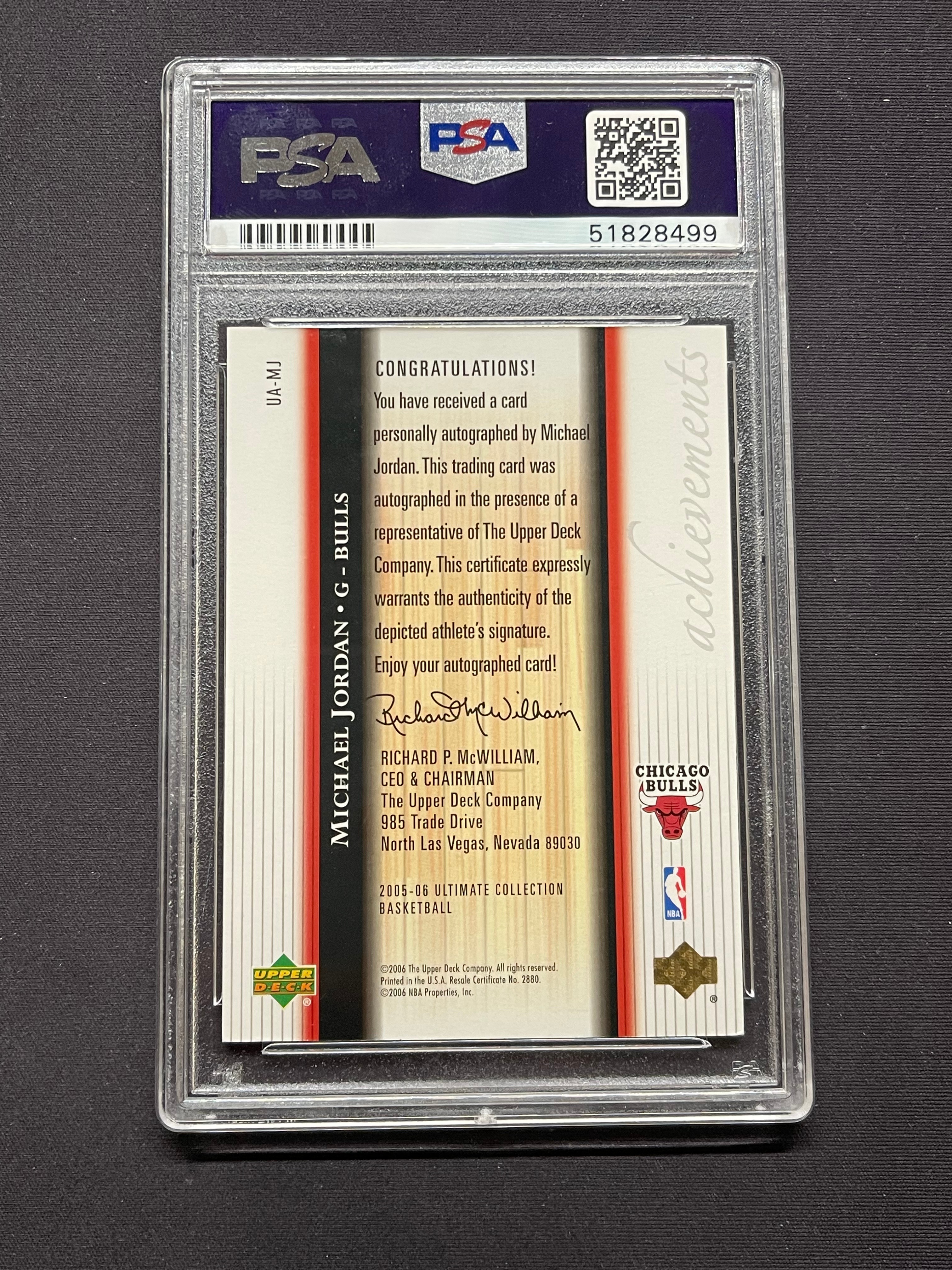 2005-06 Upper Deck Ultimate Michael Jordan 终极 迈克尔乔丹 Achivements 数据签 签字卡签 63编 季后赛最高分 PSA8 POP1「老夫子」清白